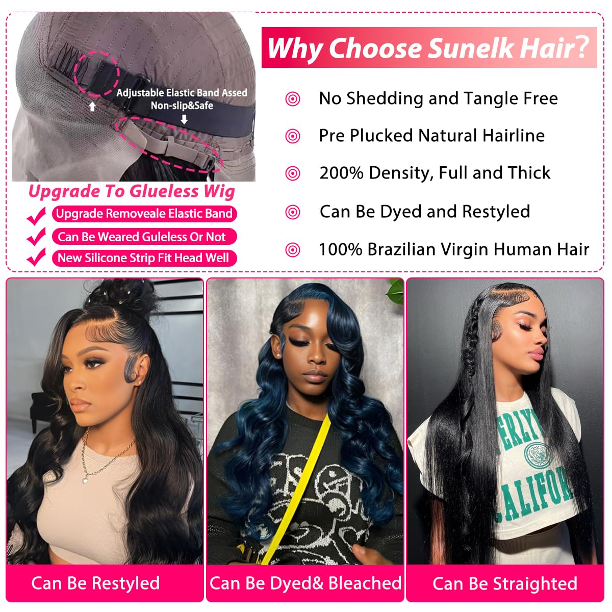 30 Inch 13x6 Lace Front Wigs Human Hair 200 Density Body Wave Lace Front Wigs Human Hair Pre Plucked Glueless Wig 13x6 HD Lace Frontal Wigs Human Hair for Women - Image 5
