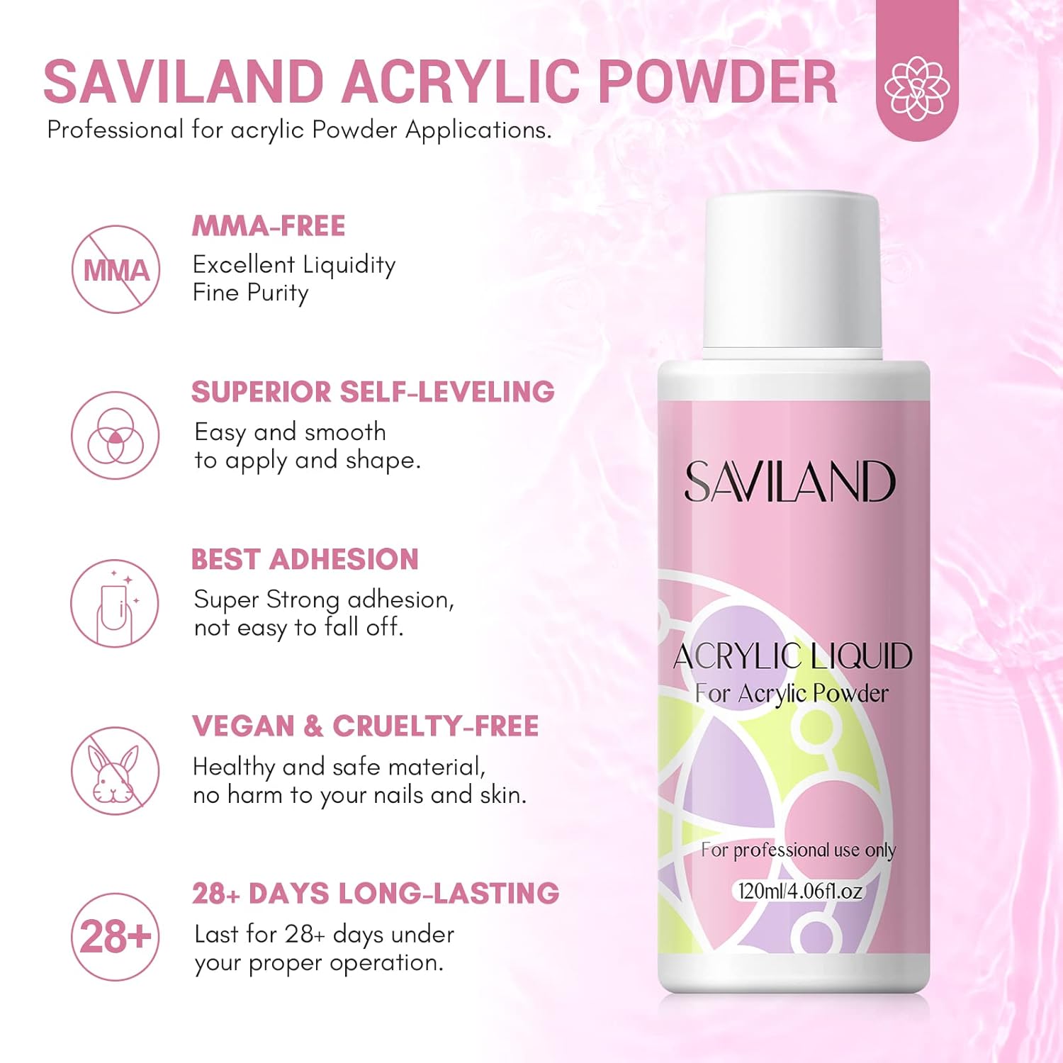 SAVILAND Acrylic Nail Kit for Beginners with Nail Drill, Gel Polish, and Art Tools - Image 6
