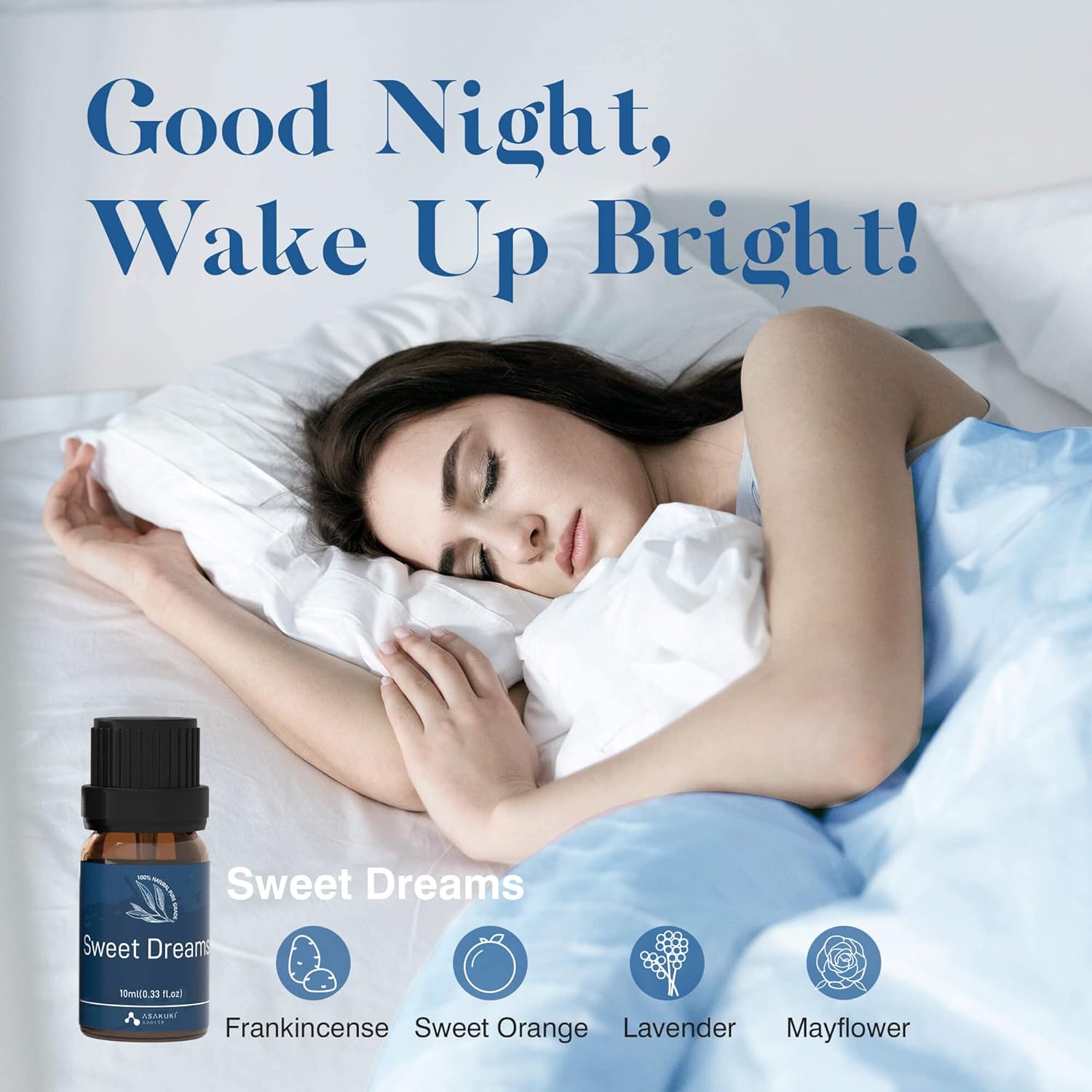 ASAKUKI Essential Oil Blends, Essential Oils for Diffusers for Home, Well-Being Kit- Calm Mind, Sweet Dreams, Happy, Relax, Air Freshening, Immunity for Aromatherapy, Humidifiers, Massage, 6x10ml - Image 2