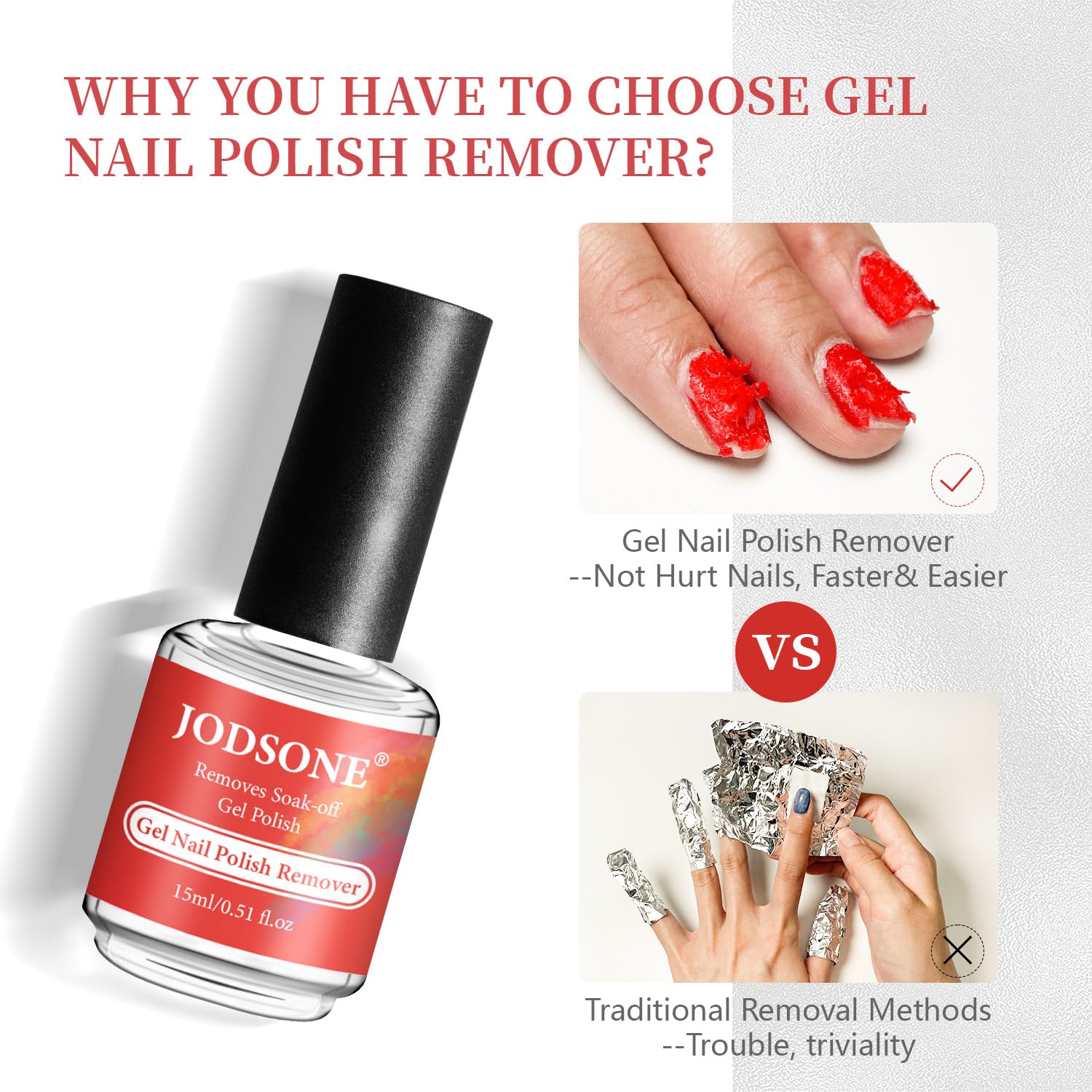 JODSONE 15ML Gel Nail Remover No Need Soaking or Wrapping Gel Remover for Nails 3-5 Minutes Easy And Quick - Image 5