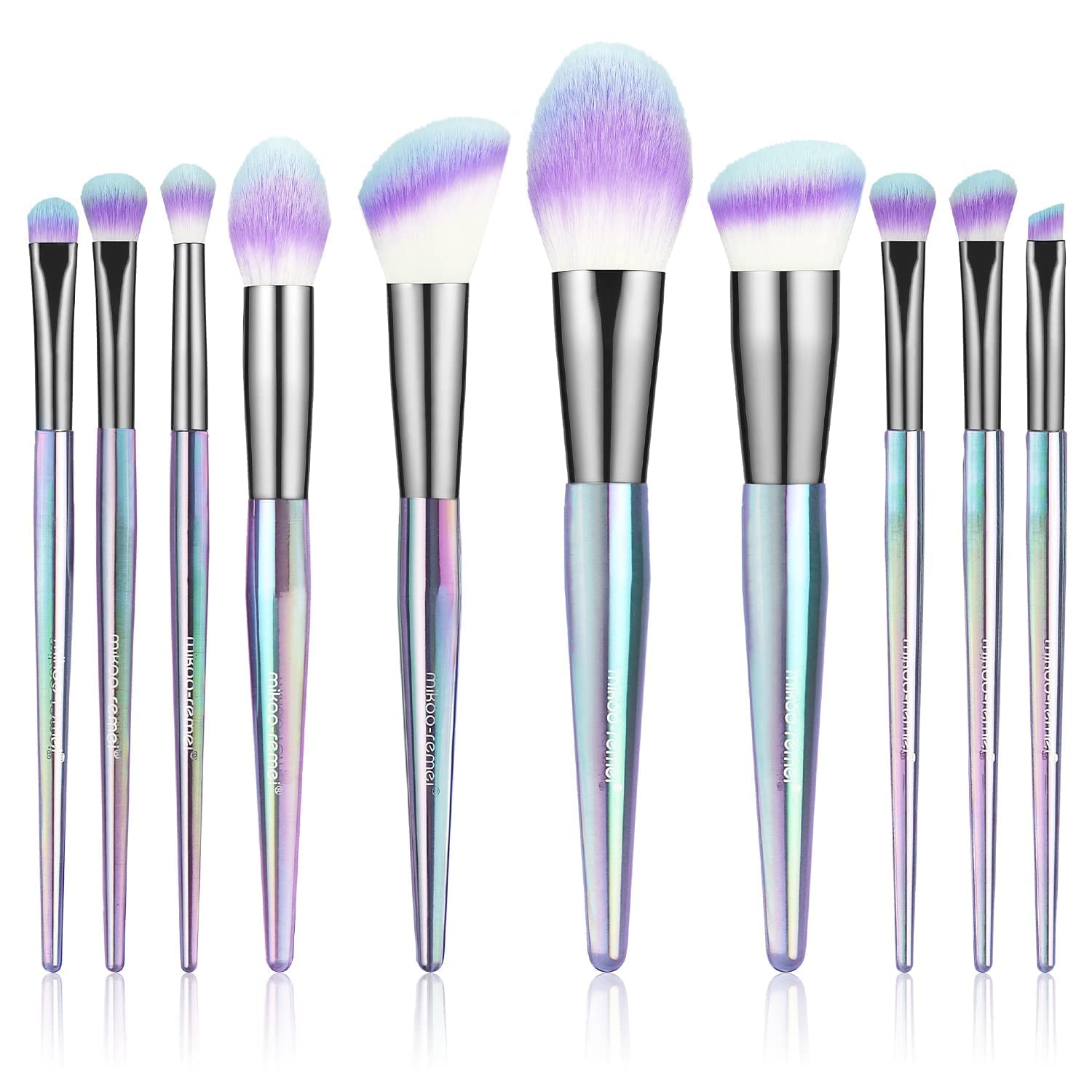Makeup Brush Sets, Premium Synthetic Contour Blush Foundation Concealers Eye Shadows Eyebrow Cosmetic Brushes(10 pcs) - Image 8