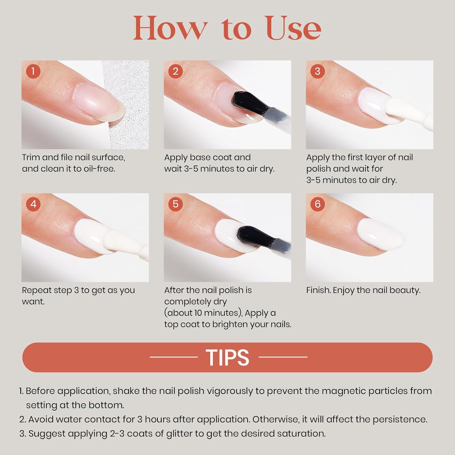 MIZHSE White Nail Polish Matte, 15ML Large Capacity Quick Dry Nail Lacquer for Nail Art Varnish, Mist Effect Matte Finish Velvet Nail Polish for Women Girl Nail Art DIY Home. 0.53 fl oz - Image 7