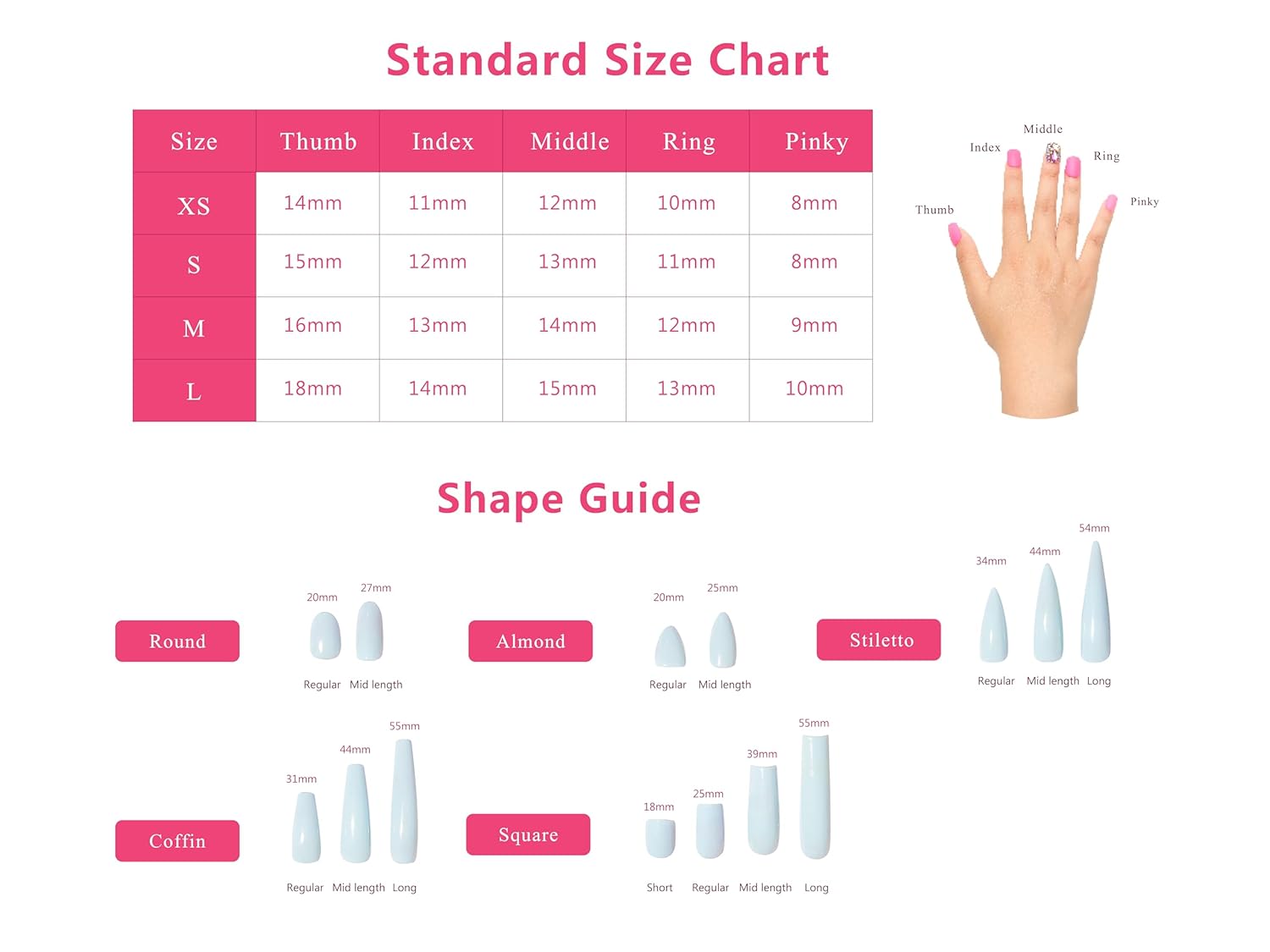 Press on Nails Gemini Blue French Tip Curve | Handmade with Full Covered Crystals | Reusable Fake Nails | Square Long 2.2 in | H172-S - Image 7