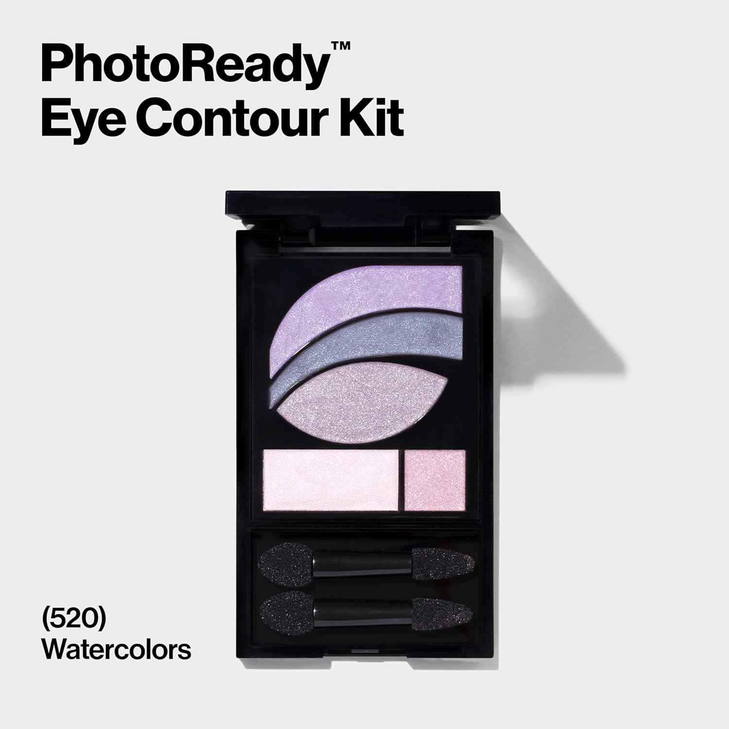 REVLON PhotoReady Eye Contour Kit, Eyeshadow Palette with 5 Wet/Dry Shades & Double-Ended Brush Applicator, Watercolors (520), 0.1oz - Image 2