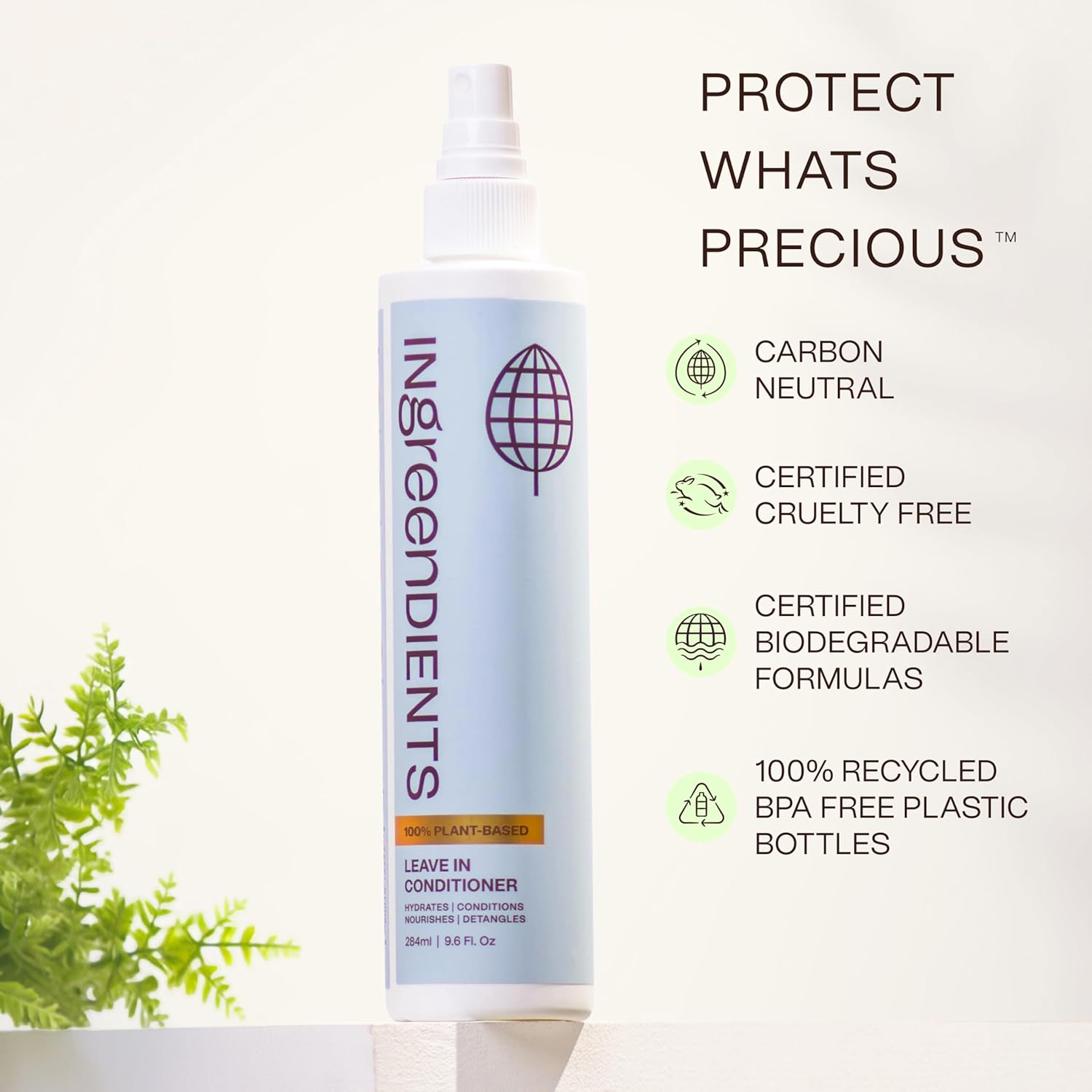 Detangler and Leave In Conditioner made with Organic ingredients - Sulfate-Free, Color-Safe, Silicone-Free, Cruelty-Free, Gluten Free (9.6 FL OZ) - Image 6