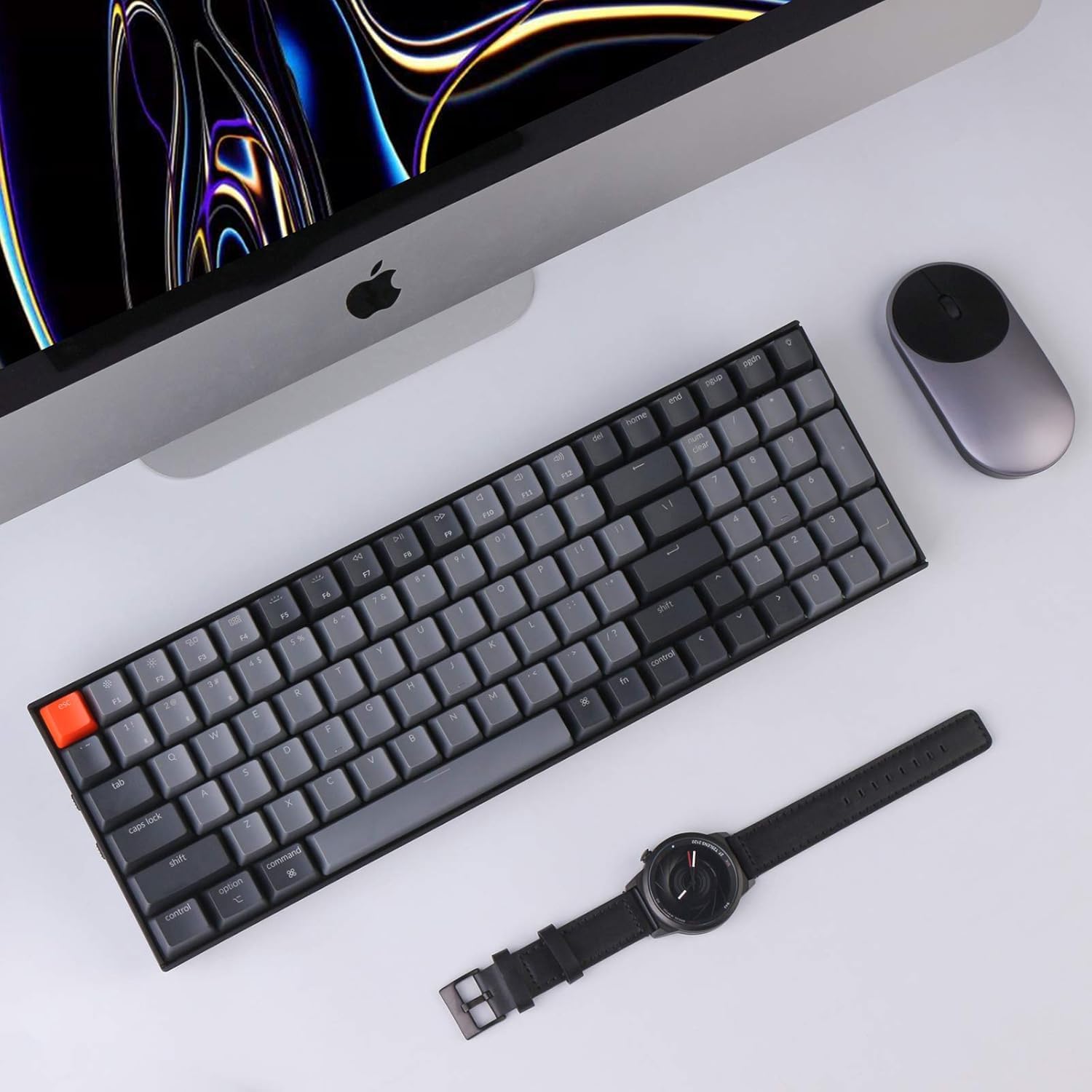 Keychron K4 96% Layout 100 Keys Wireless Bluetooth 5.1/Wired USB Mechanical Gaming Keyboard with Gateron G Pro Brown Switch White LED Backlight N-Key Rollover for Mac Windows PC-Version 2 - Image 8