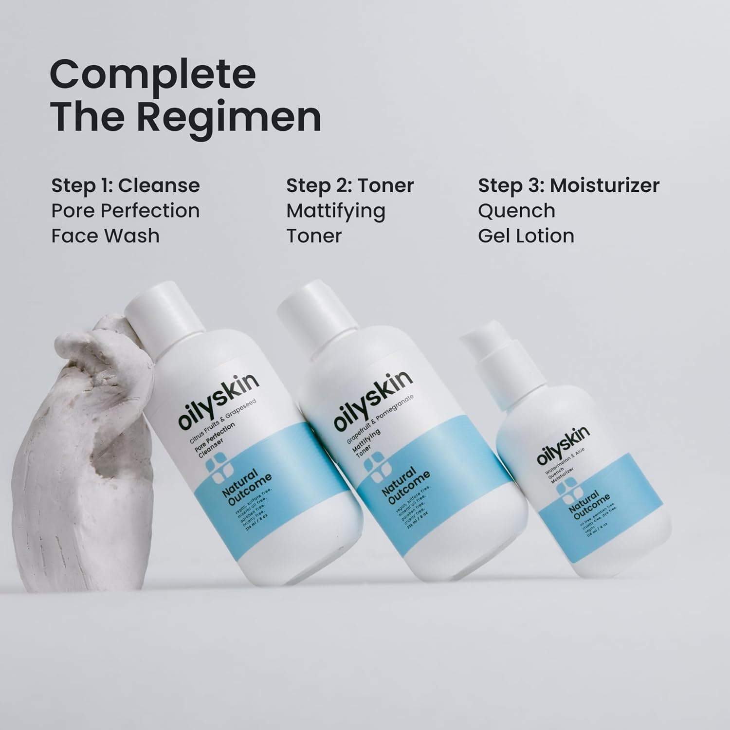 Oily Skin Moisturizer | Oil Free Daily Facial Moisturizer Gel w/Hyaluronic Acid | Watermelon & Aloe Vera Hydrating Face Lotion | Non-Greasy Lotion for Oily Skin Types | 4 oz by Natural Outcome - Image 6