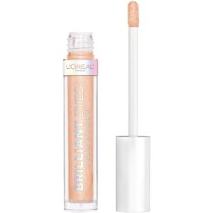 L'Oreal Paris Brilliant Eyes Shimmer Liquid Eye Shadow, Longwearing Lasting Shimmer, Crease Resistant, Flake-Proof, Precision Applicator, Quick Dry, Non-Greasy, Crystal Shine, 0.1 oz.
