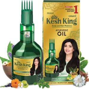 Ayurvedic Hair Oil | Herbal Oil with Bhringraj & Amla | Enhance Hair Growth | Reduce Hairfall | Nourishes Scalp | Provides Long & Thick Hair | 10.14 Fl Oz/300ml