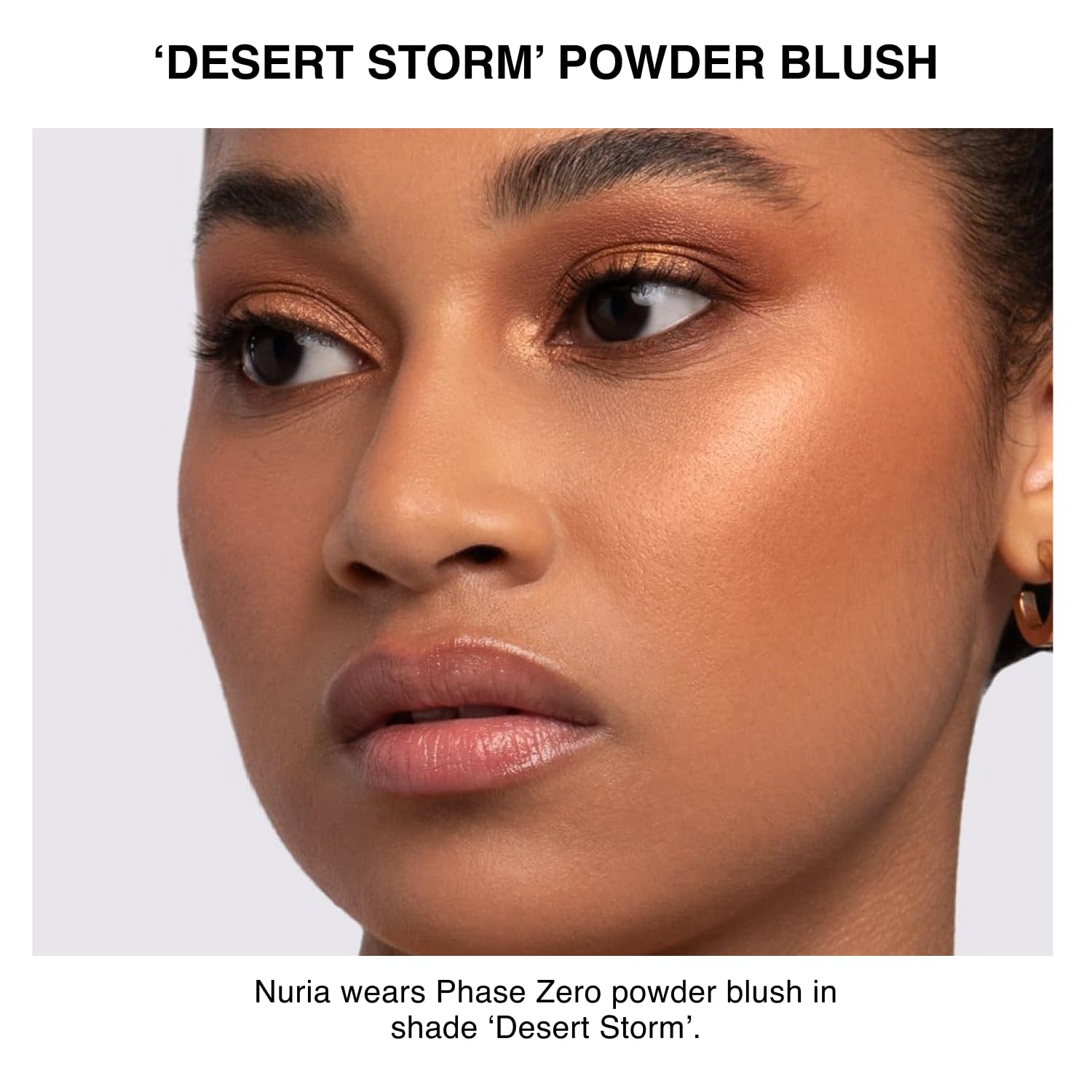 Phase Zero Makeup Powder Blusher - "Desert Storm" - 4g / 0.141 oz - Full Coverage, Natural Blush - Soft, Buildable Pink, Coral, Peach & Golden Hues - Image 8