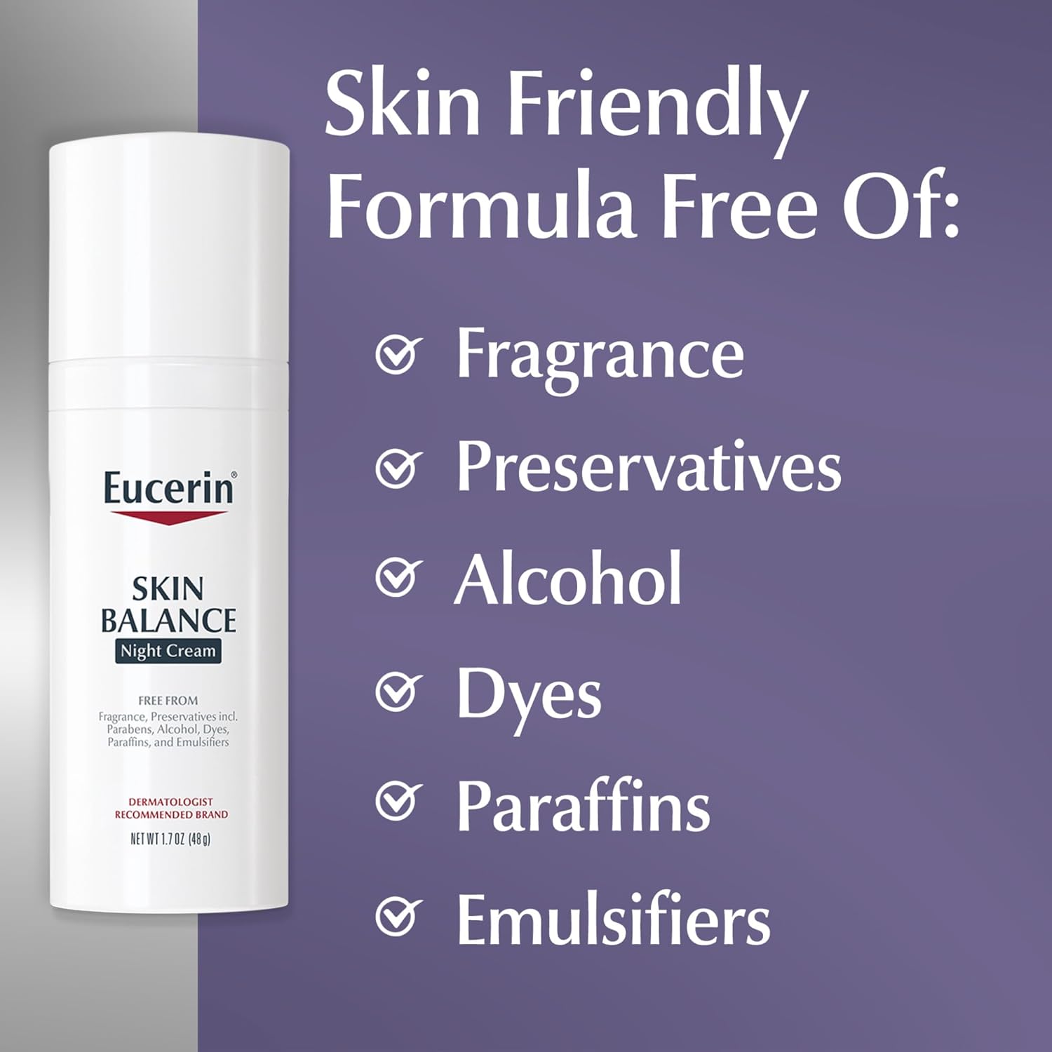 Eucerin Skin Balance Sensitive Skin Night Cream 1.7 Oz with Tri-Balance Complex - Image 7