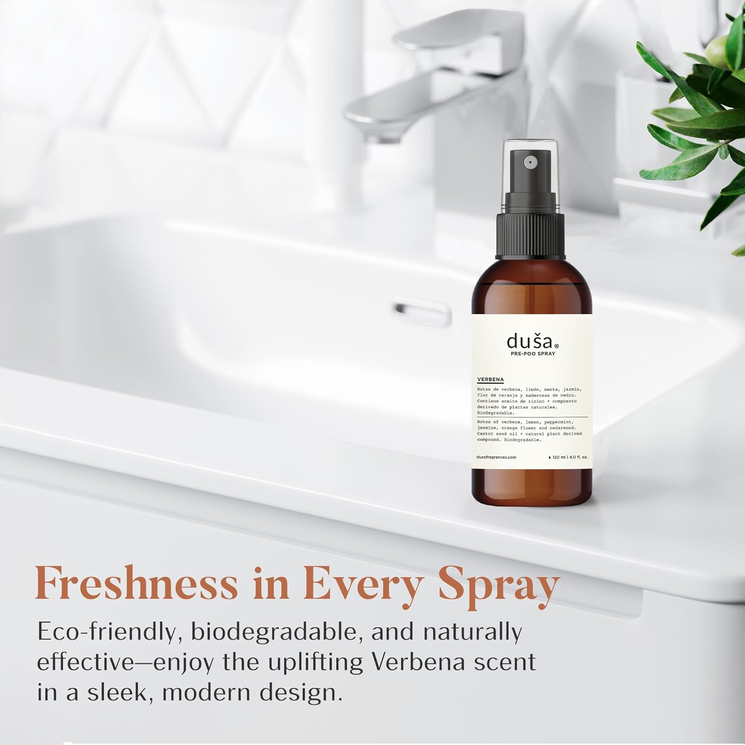DUSA Bathroom Spray Poo Odor Eliminator 4 oz - Ultimate Toilet Spray and Freshener - Odor Neutralizer with Fresh Scent for Bathrooms and Home Use - Image 6
