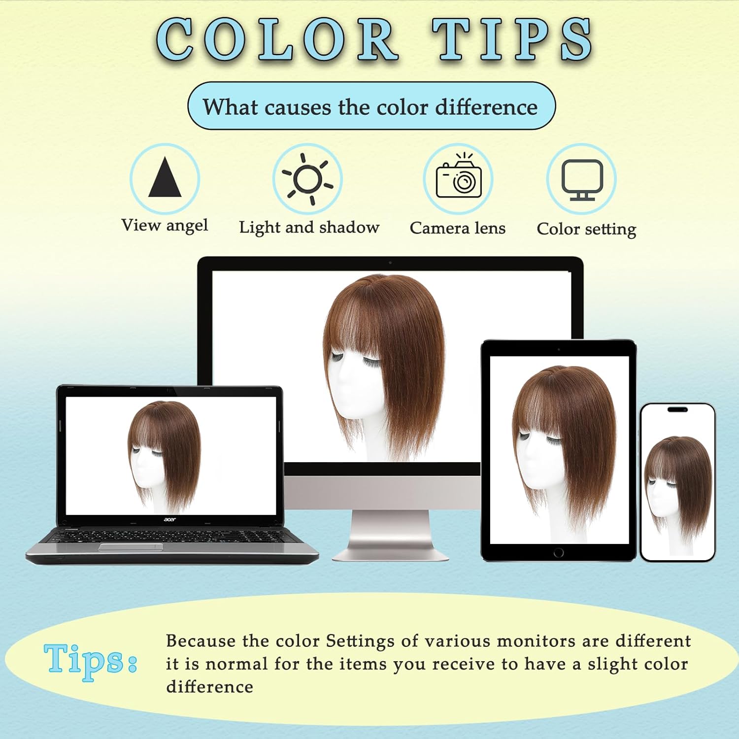 Hair Toppers for Women Real Human Hair, 360° 3D Toppers Hairpieces for Women with Thinning Crown Wispy Clip in Bangs 12 Inch Upgrade Big Base (Dark Brown, 12 Inch Wispy Bangs) - Image 7