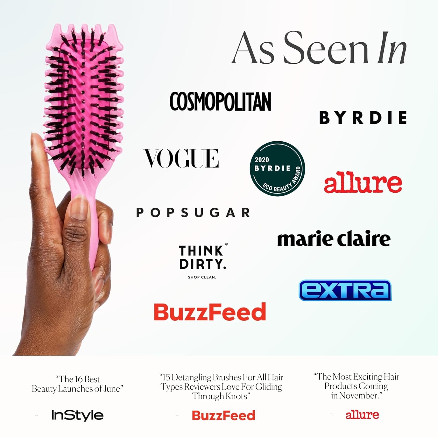 Bounce Curl Define EdgeLift Brush, 5-in-1 Tool for Effortlessly Defined Curls, Waves & Coils, Reduces Frizz - Pink - Image 9