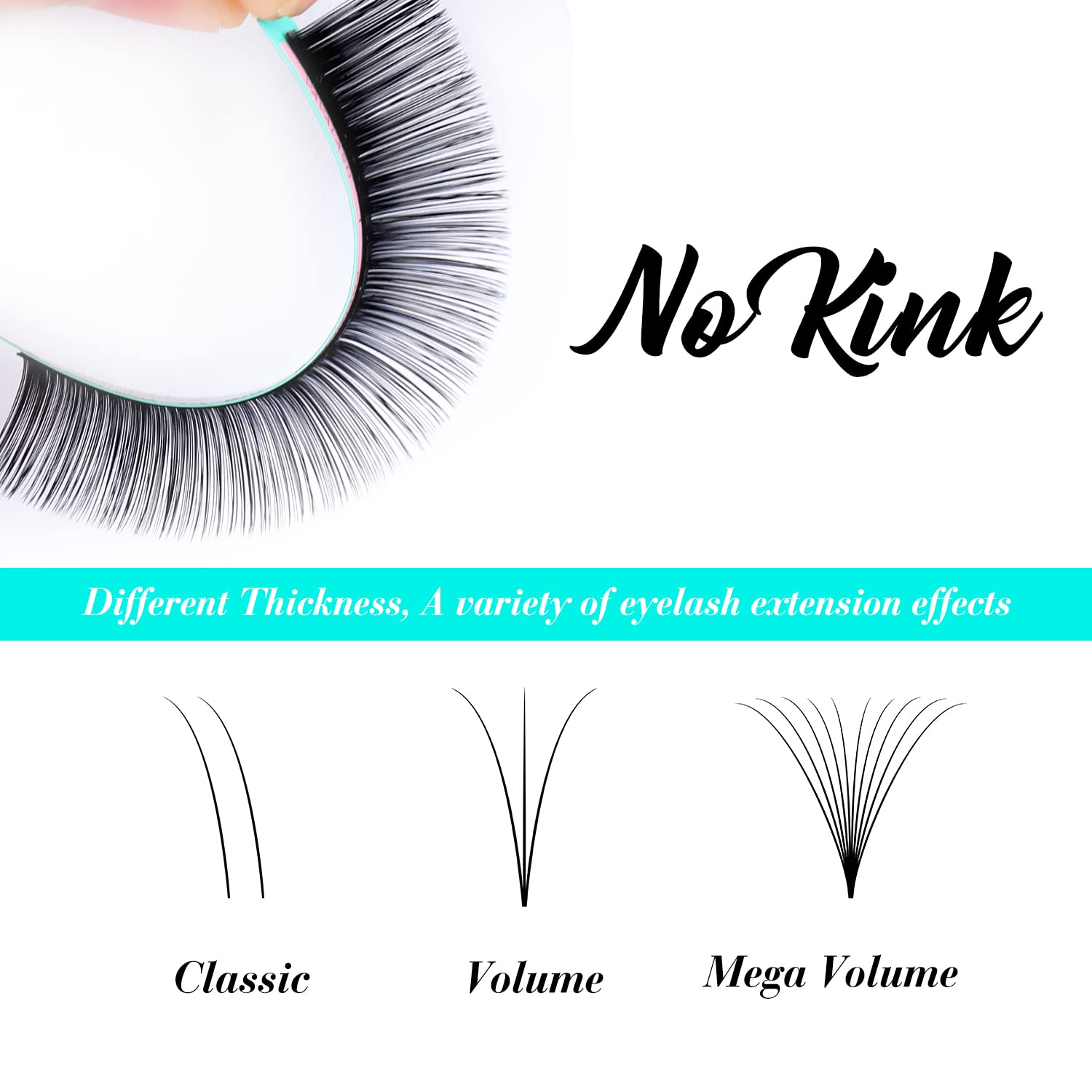 Eyelash Extensions 0.05 C CC D DD J B L Curl 8-14mm Lash Extensions Supplies Individual Lashes Premium Silk Volume & Classic Lash Soft Matte Dark Professional Eyelashes Extension (0.05-D-8-14 Mixed) - Image 3