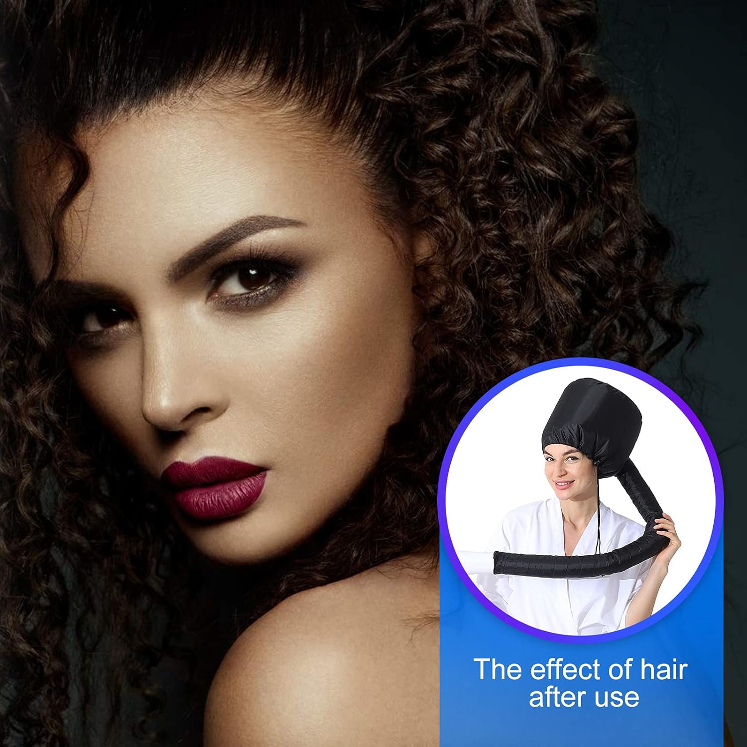 Universal Soft Bonnet Hair Dryer Attachment Kit for All Head Sizes, Fast No-Damage Styling - Image 6