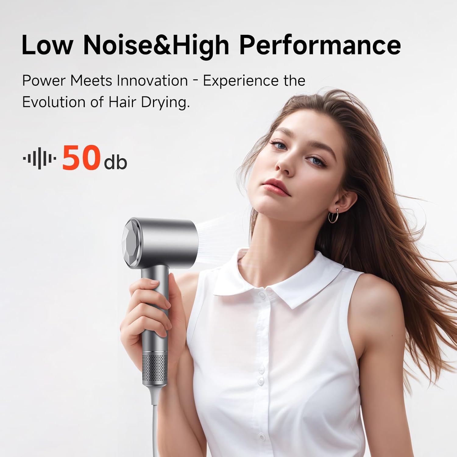 Hair Dryer, 130000 RPM High Speed Blow Dryer for Fast Drying, Low Noise, Lightweight Design for Home & Travel Use, Perfect for Men, Women, and Professionals - Image 6