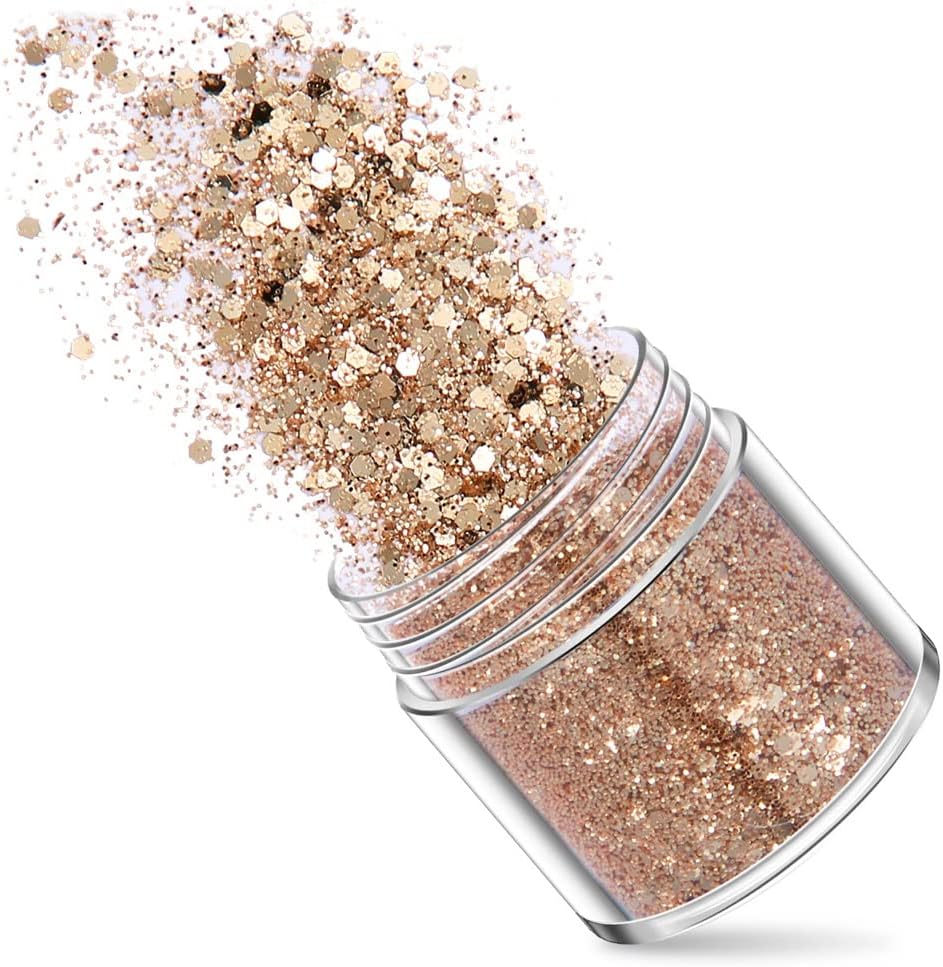 Holographic Nail Art Glitters Gold Silver Nail Sequins 3D Laser Acrylic Nails Powder Dust Flakes Nail Art Supplies for Nails Art Decoration Nail Sparkle Manicure Accessories Glitters Crafts 5 Boxes - Image 3