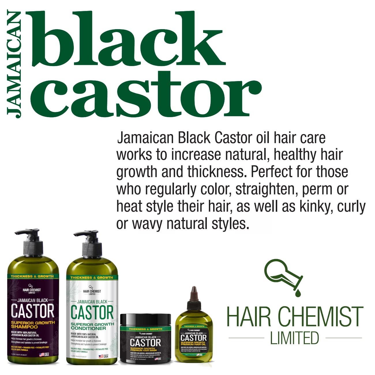 Hair Chemist Superior Growth Jamaican Black Castor Shampoo 33.8 oz. - Sulfate Free Shampoo made with Natural Ingredients - Image 6
