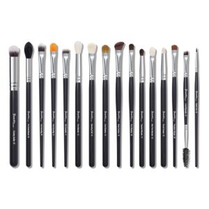 Bueart Design PRO GRADE Natural Hair Eyeshadow Makeup Brush Set,Professional 16Pcs Contour Concealer EyeShadow Eyeliner Brush with Premium Quality for Flawless Eye Makeup Application