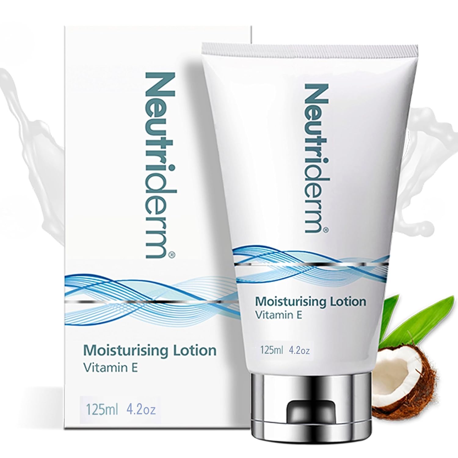 NEUTRIDERM Daily Face Moisturizer with Natural Vitamin E Cream, Moisturizing Lotion for Face and Body, Wrinkles, Dry, Acne-Prone, Irritated, or Aging Skin, 48-Hour Hydration, 4.2 oz