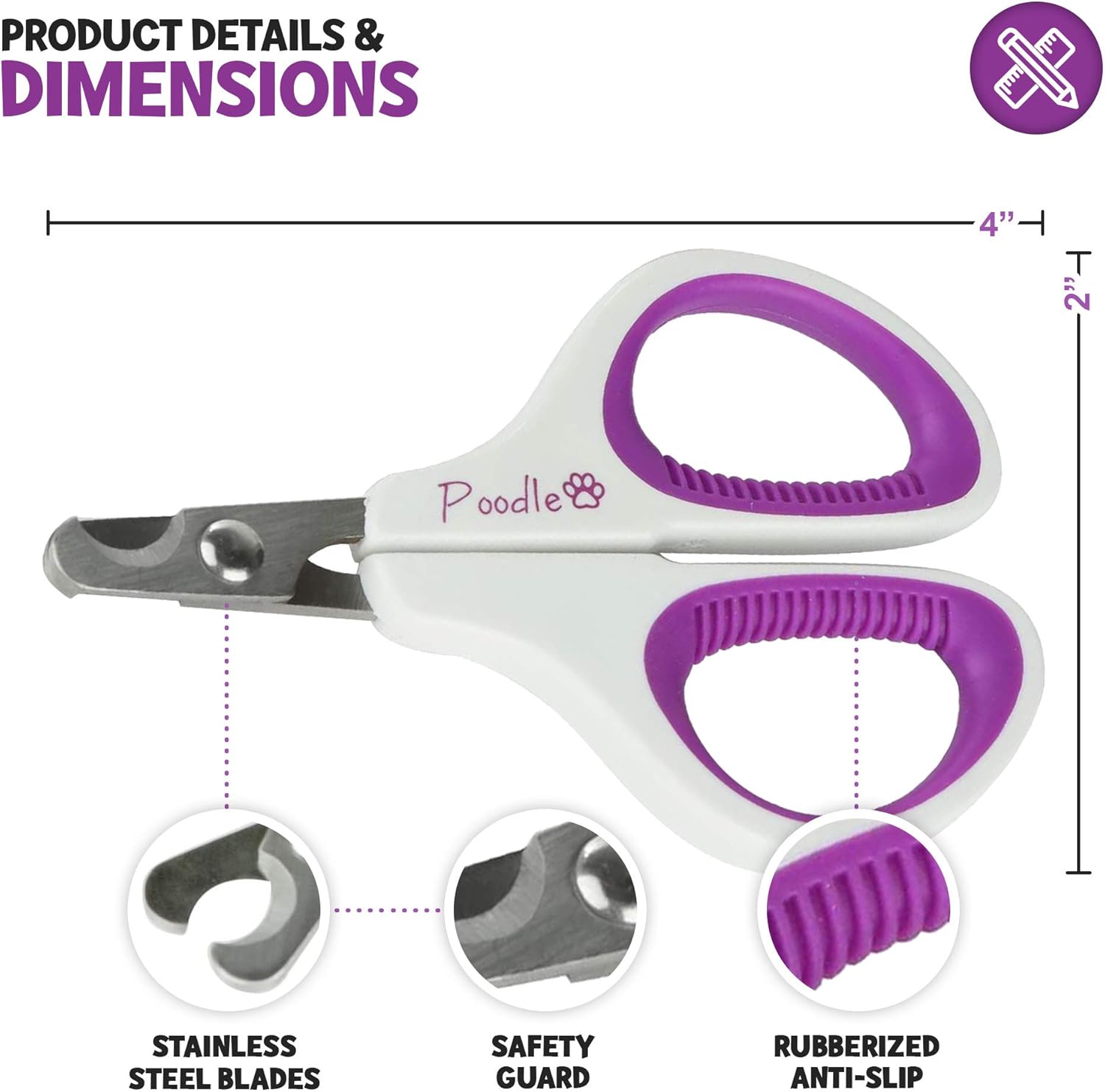 Cat Nail Clipper, Dog Nail Trimmers – Pet Claw Scissors for Cats, Dogs, Rabbits & Small Animals – Sharp Stainless Steel Professional Grooming Tool - Gentle Yet Effective - Image 2