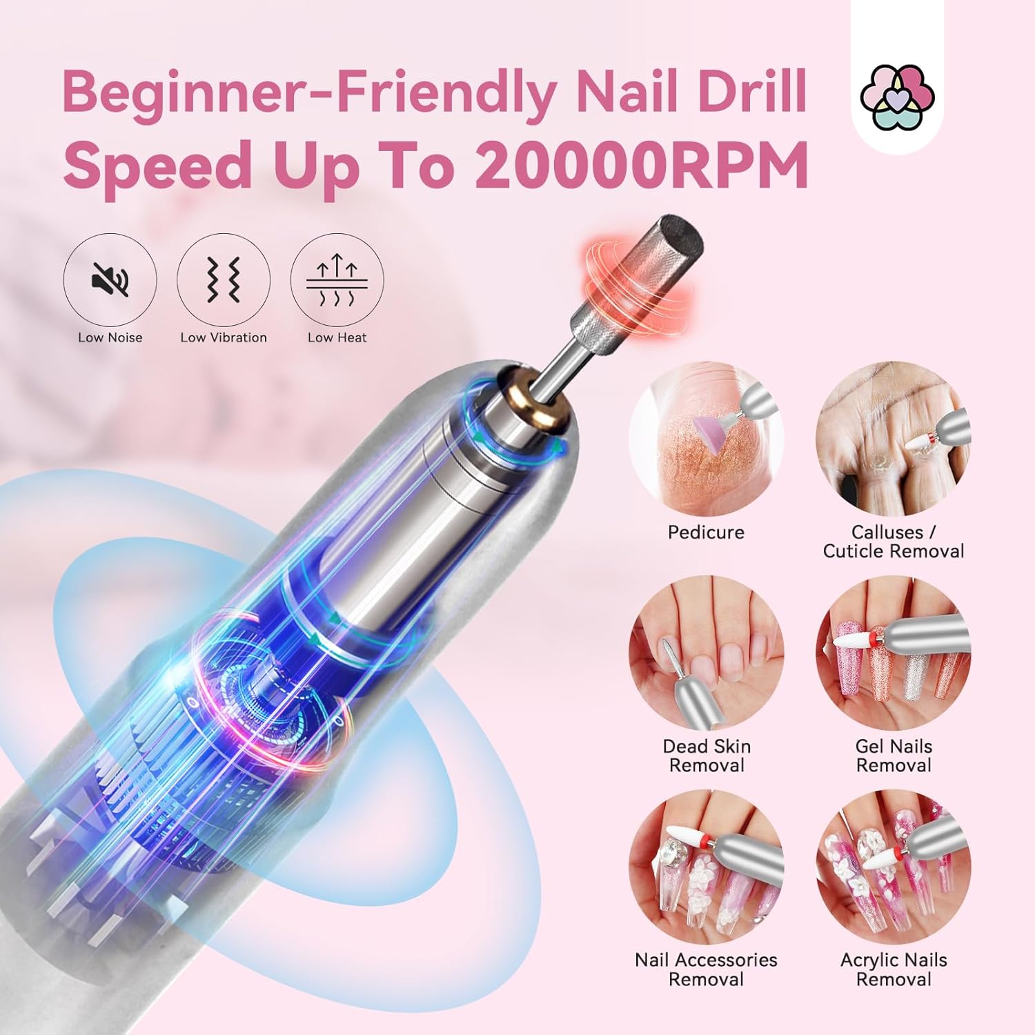 Saviland Acrylic Nail Kit for Beginners: Keratin Acrylic Powder Castor Oil Vitamin E Gel Nail Polish Primer 180W Nail Lamp Nail Drill Full Tools Everything Home Starters - Image 6