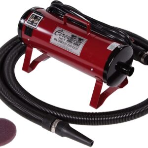 ECC Circuiteer II Portable Livestock Blower Dryer - 2-Speed Air for Cattle & Pet Grooming, Burgundy