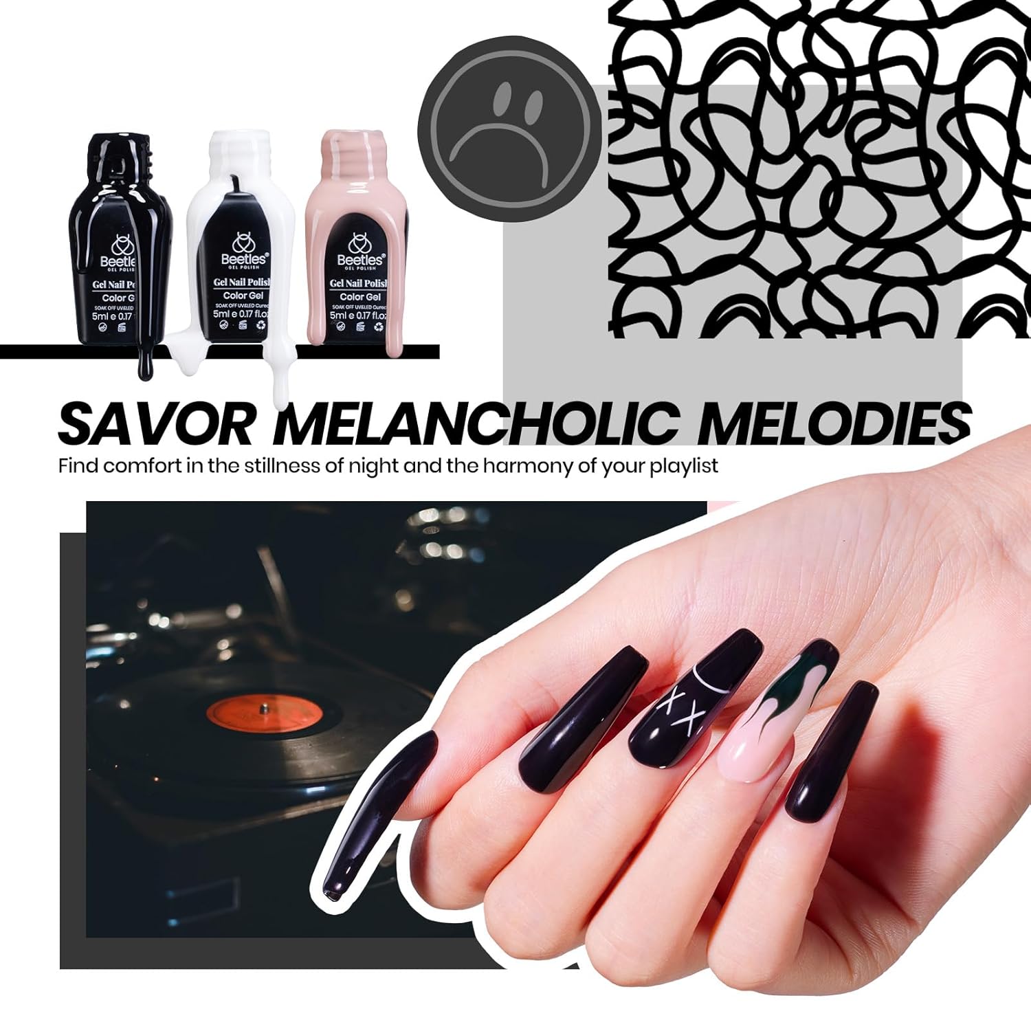 Beetles Gel Nail Polish Kit with U V Light 69 Pcs Emotional Spectrum 35 Colors Gel Polish Nail Kit with Base and Matte&Glossy Top Coat Soak Off All Season Gel Nail Kit Manicure Tools Gifts for Women - Image 6