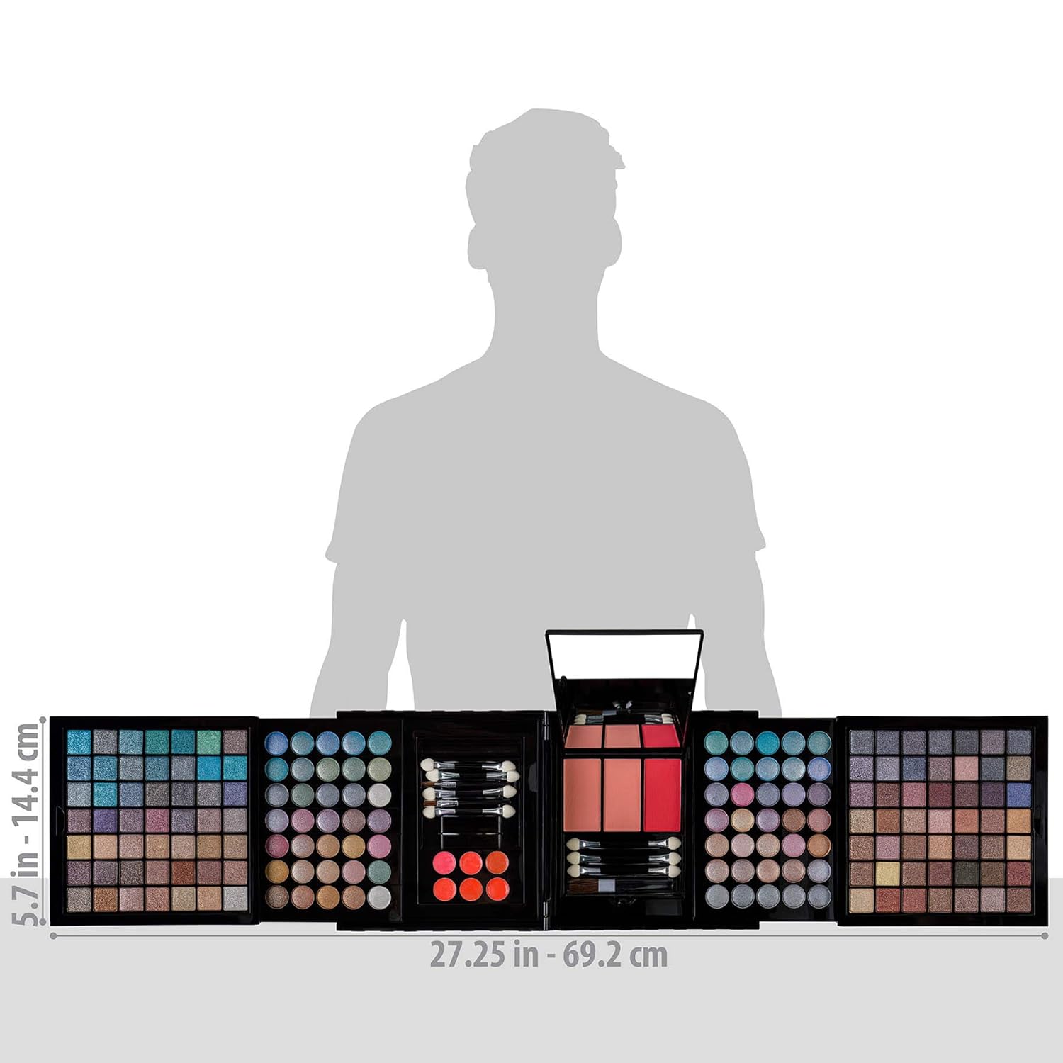 SHANY All In One Harmony Makeup Set - Ultimate Color Combination - Eyeshadows, Blush Powder, Lip-gloss Lipstick, Mini Makeup brushes, Makeup applicators, HOLIDAY GIFT IDEA - New Edition - Image 4