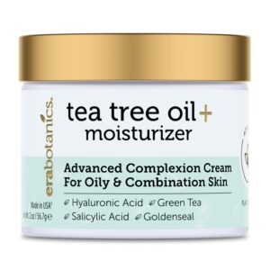 Era Organics Tea Tree Cream Face Moisturizer for Oily Skin - Advanced 7X Balancing Oily Skin Moisturizer - Non-Greasy Moisturizer - Tea Tree Oil for Skin