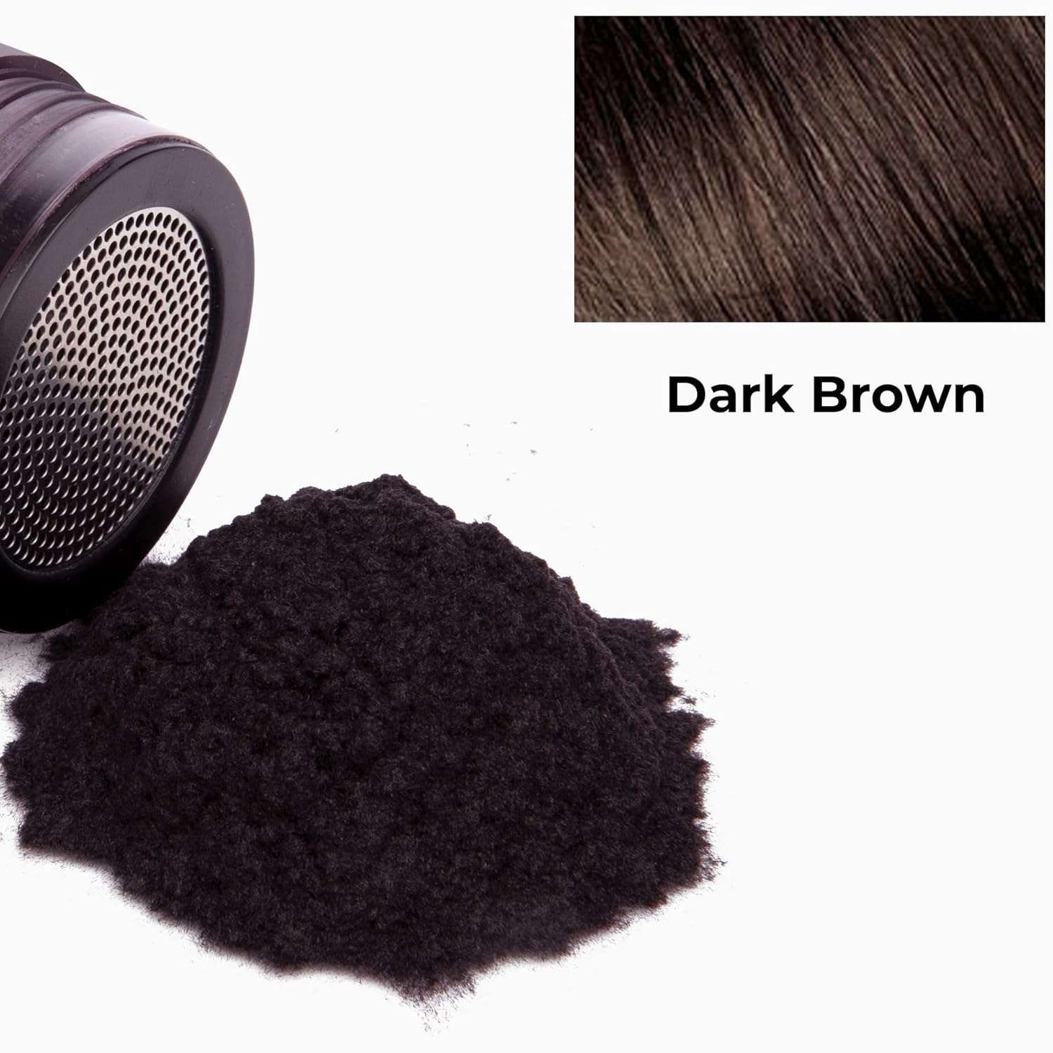 Hair Loss Concealer. Cover Bald Spot and Thinning Hair Instantly. Make Thin Hair Look 10X Fuller. All-Natural Hair Building Fiber. Trial Size (10-Day Supply). Dark Brown - Image 3