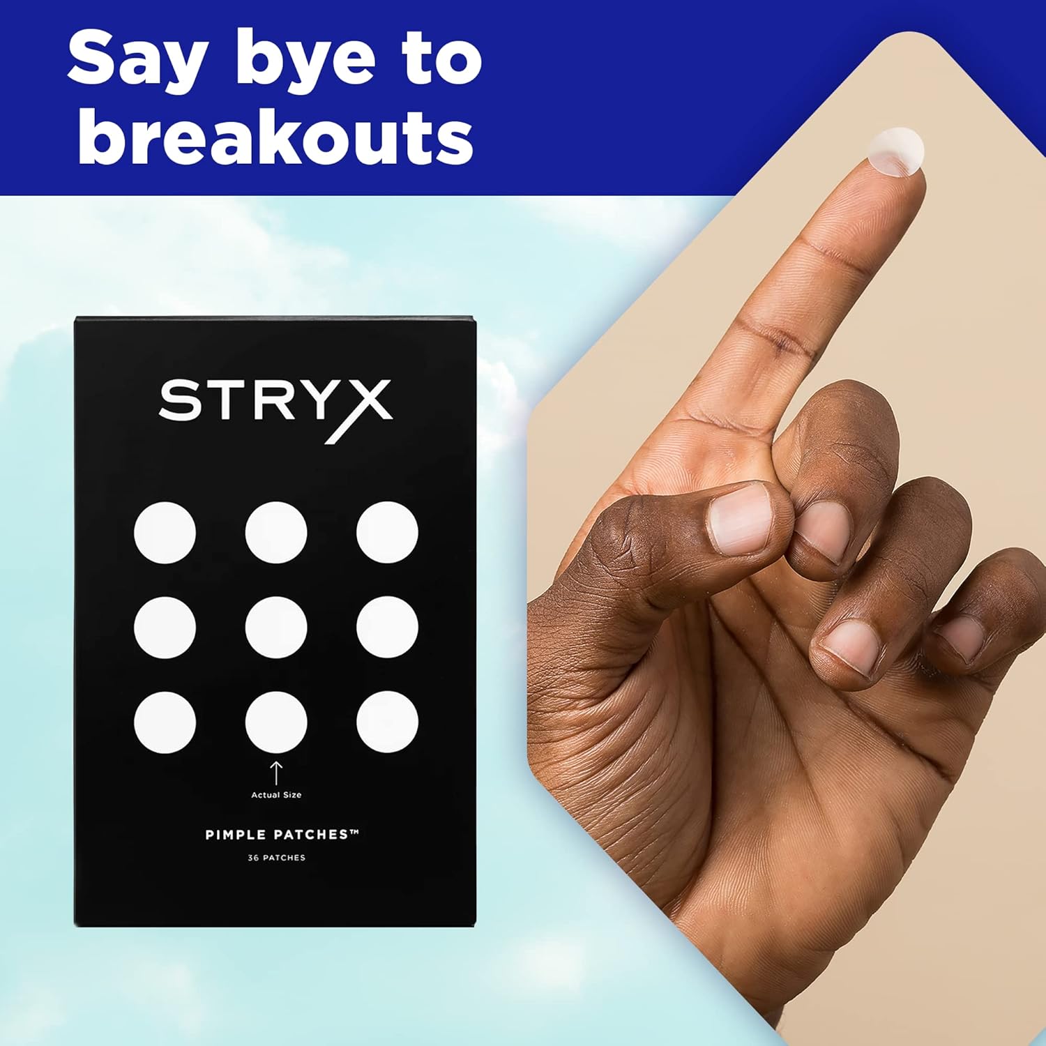 Stryx Hydrocolloid Acne Pimple Patches for Men - Great for Breakouts, Zits, Blemishes, Whiteheads, & Reducing Redness - Designed for Men’s Larger Pores - Ultra-thin, Invisible Application - Image 5