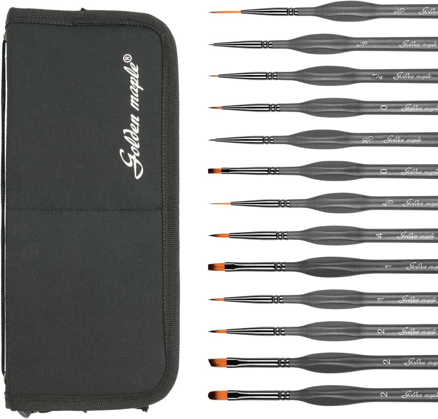 Detailing Paint Brush Set-Golden Maple 13pcs Miniature Paint Brushes Set for Fine Detail Paint, Acrylic Painting, Watercolor, Oil, Models (Grey) - Image 9