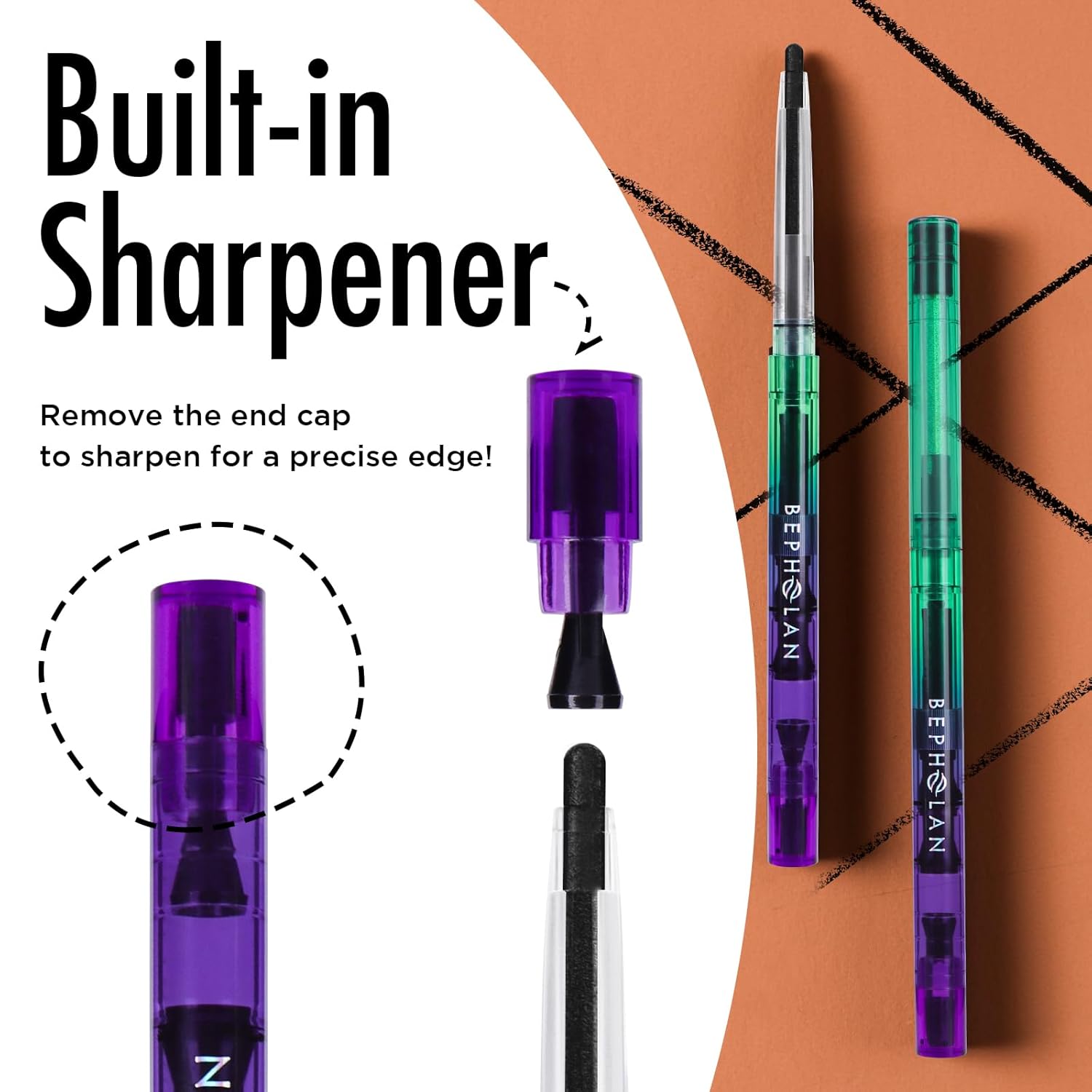 BEPHOLAN Black Eyeliner Pencils,Waterproof Gel Eyeliner Pencil Black Waterline Eye Liner Pen for Women Waterproof Smudge Proof Long-lasting (BLACK) - Image 3