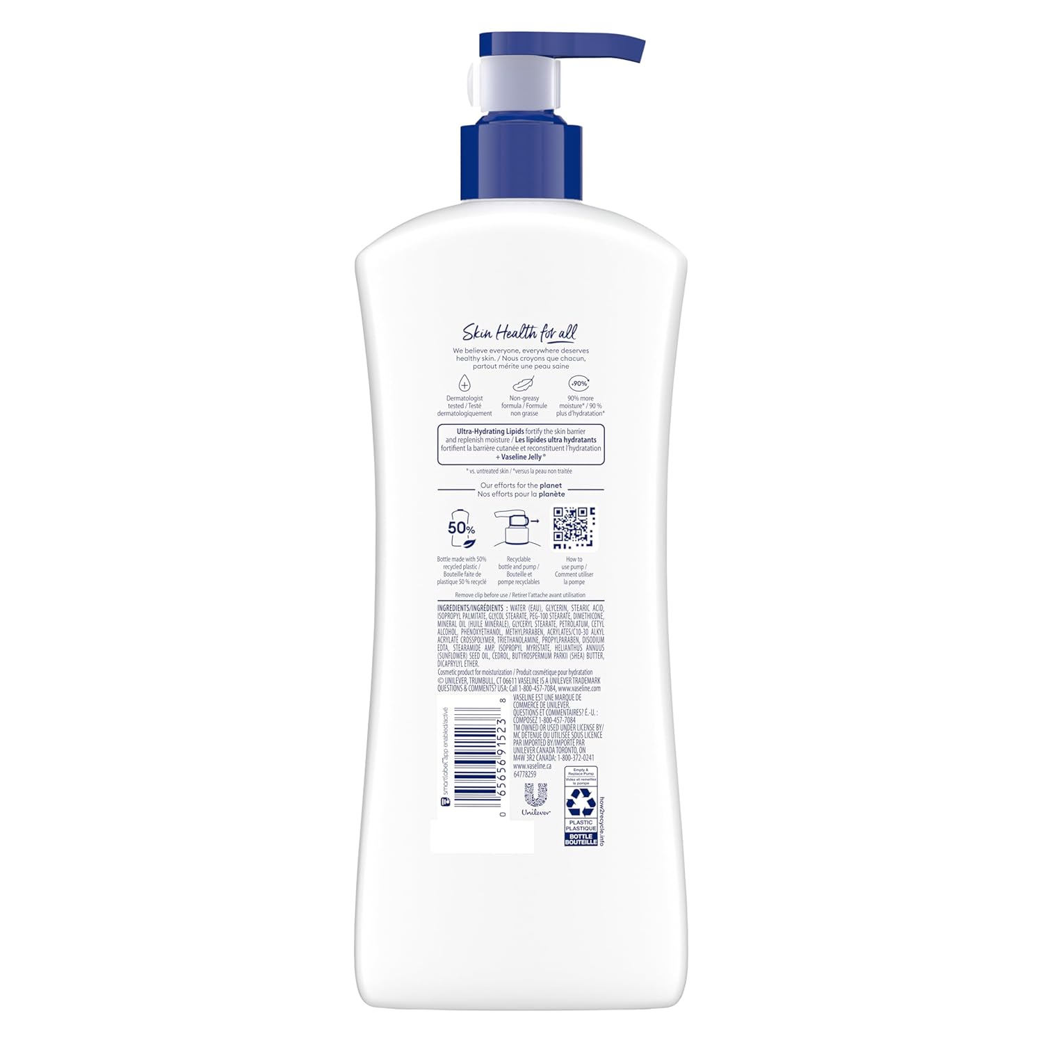 Vaseline Intensive Care Unscented Advanced Repair Body Lotion - Ultra-Hydrating with Lipids for Extremely Dry Skin, 20.3 oz, Pack of 3 - Image 2