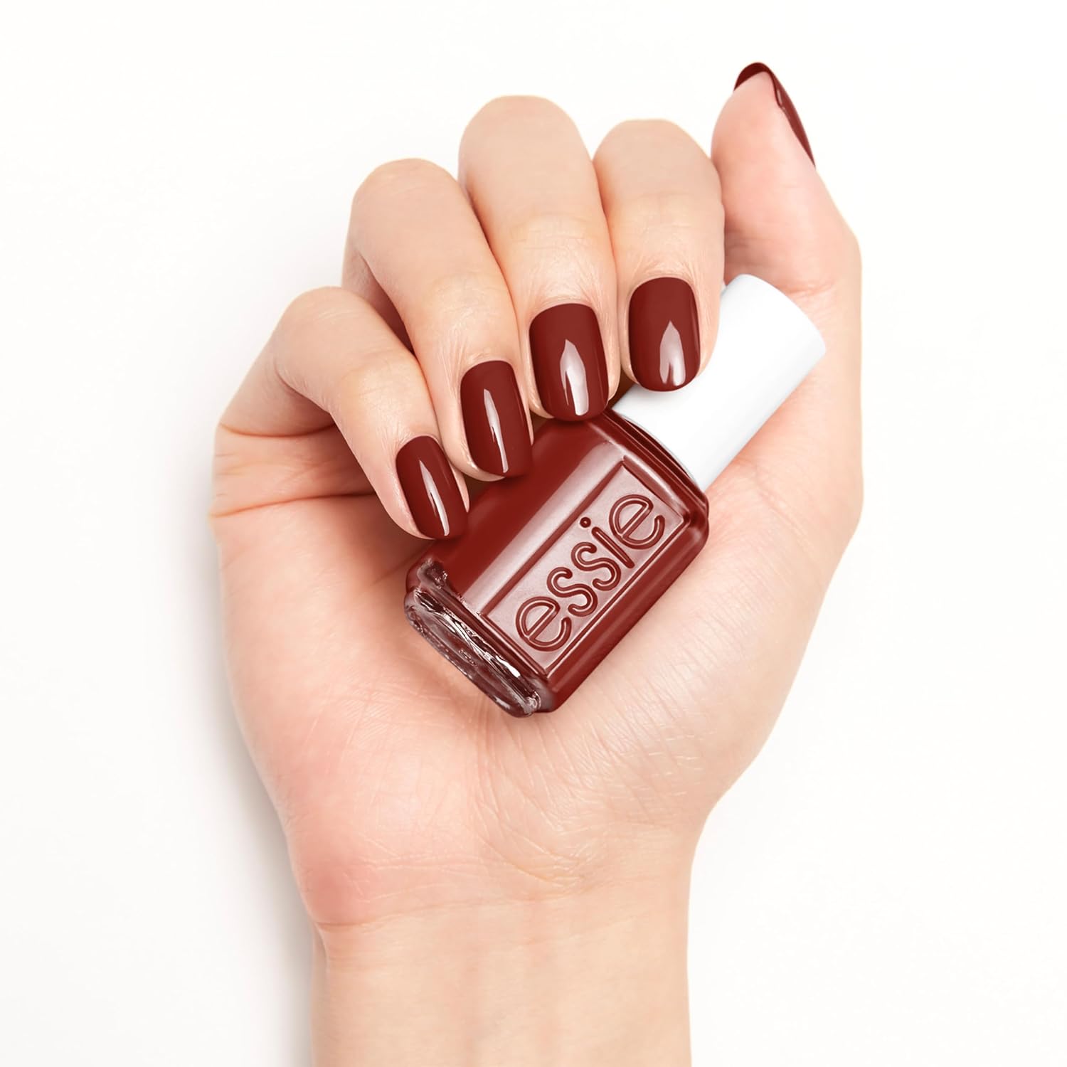 essie Nail Polish, Salon-Quality Deep Red-Brown Nail Polish, Vegan, Bed Rock & Roll, 0.46 fl oz - Image 8