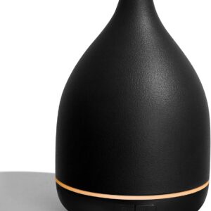 InnoGear Oil Diffuser, 300ML Ceramic Diffuser for Essential Oils Handcrafted Aromatherapy Diffuser Ultrasonic Cool Mist Humidifier with 4 Timers Waterless Auto Off for Room Office, Black