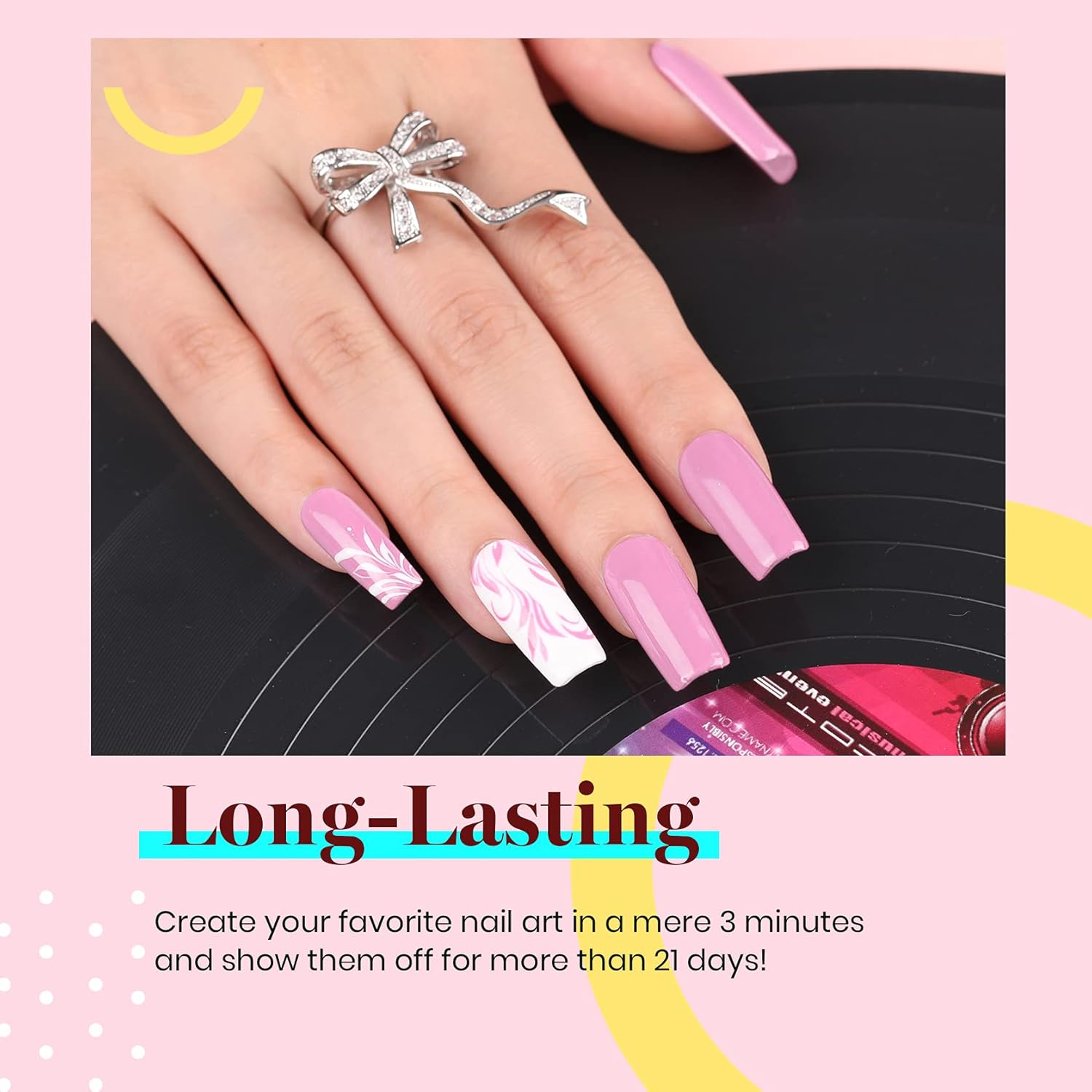 Beetles Neon Pink Gel Nail Polish 15ml Bright Summer Gel Nail Polish Bubble Baby Pink Color Soak Off Uv LED Nail Lamp Nail Art Manicure Salon DIY Home Gifts for Mom - Image 3
