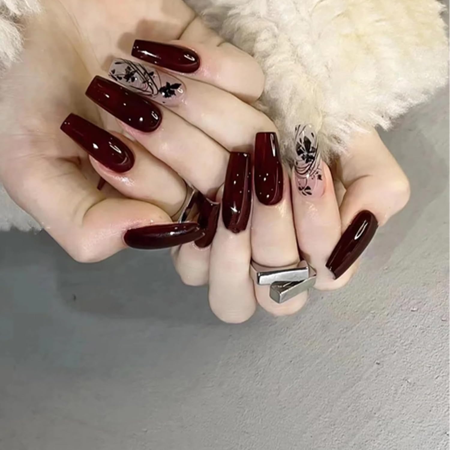 COSMOO 15ml Dark Red Quick Dry Nail Polish, Brown Red Chip-Resistant Nail Lacquer for Nail Art - Image 6