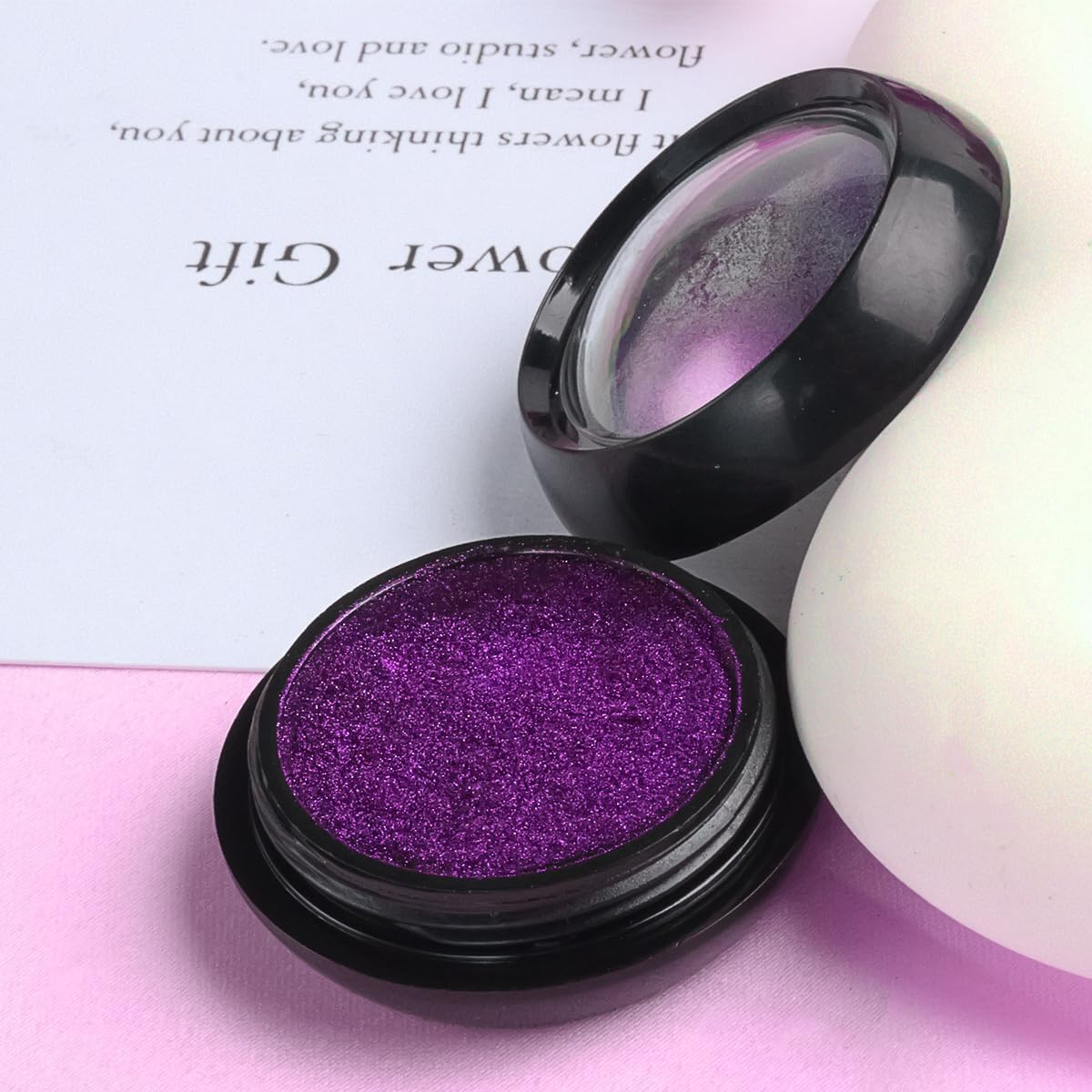Purple Chrome Nail Powder Mirror Effect Metallic Dust Holographic Glitter Glazed Manicure Decoration Reflective Pigment for DIY Gel Polish Nail Art, Resin Craft, Gifts - Image 6