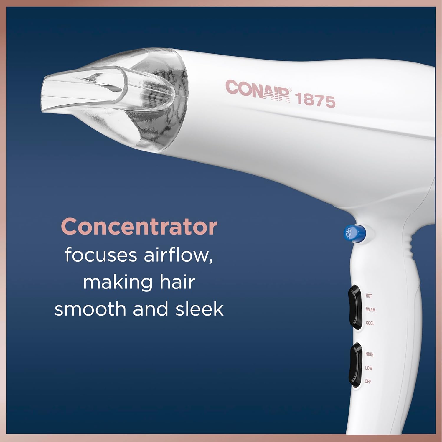 Conair Double Ceramic Hair Dryer with Diffuser | Blow Dryer with Ionic Conditioning | Includes Diffuser and Concentrator | Amazon Exclusive - Image 4