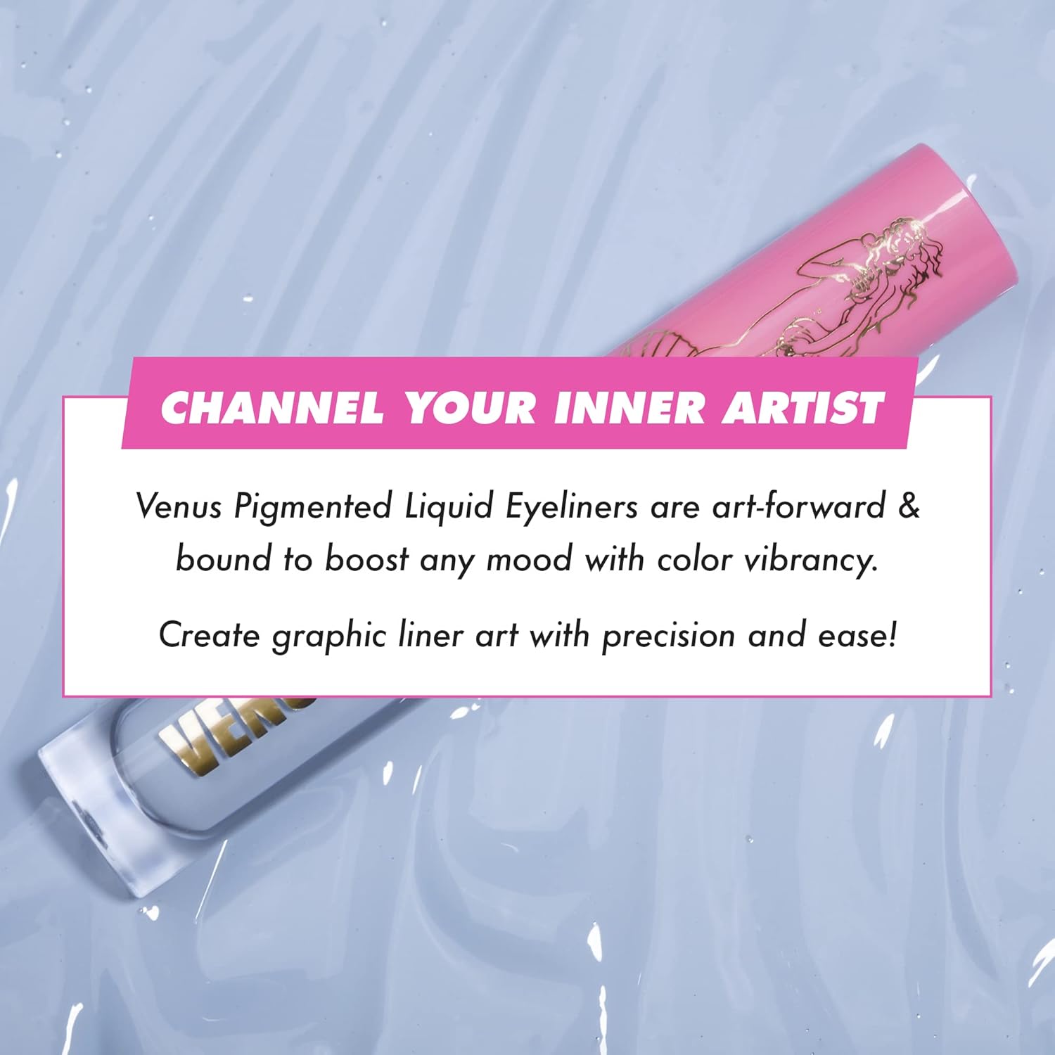 Lime Crime Venus Pigmented Liquid Eyeliner with Precision Brush, Dew Drop (Light Blue) - Ultra Matte Water-Based Formula is Long-Lasting, Smudge-Proof & Quickly Dries - Vegan & Cruelty-Free - Image 4