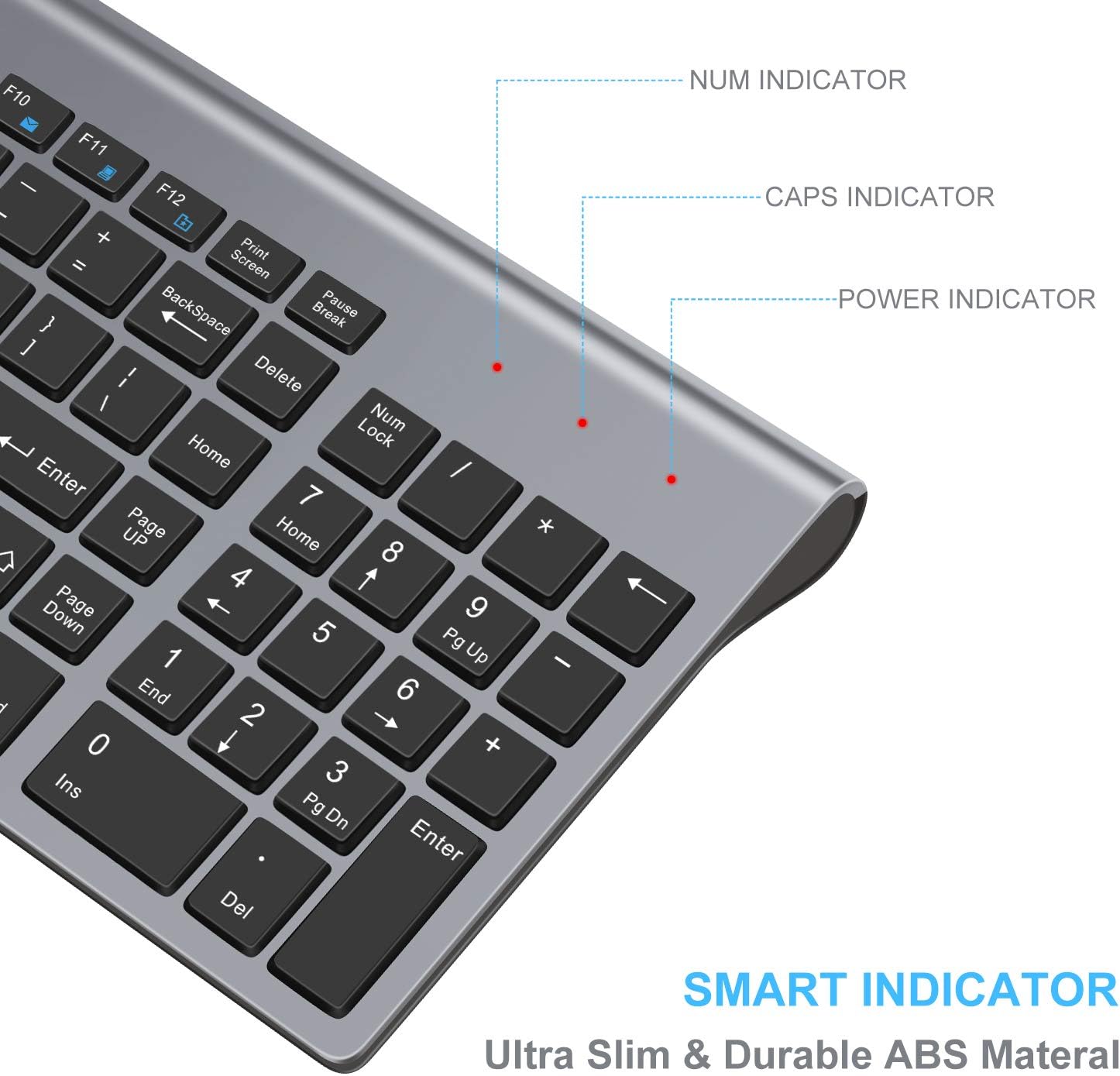 LeadsaiL Wireless Keyboard and Mouse Combo, Wireless USB Mouse and Computer Keyboard Set, Compact and Silent for Windows Laptop, Desktop, PC - Image 6