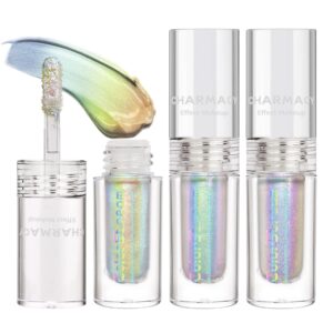 CHARMACY Liquid Duochrome Eyeshadow, Multi-Dimensional Eye Looks, Long Lasting Glitter Eye Shadow Sets Metallic Pigments, Quick Drying, Sparkling Shiny Eye Makeup for Beginners, 1.6g (#303)