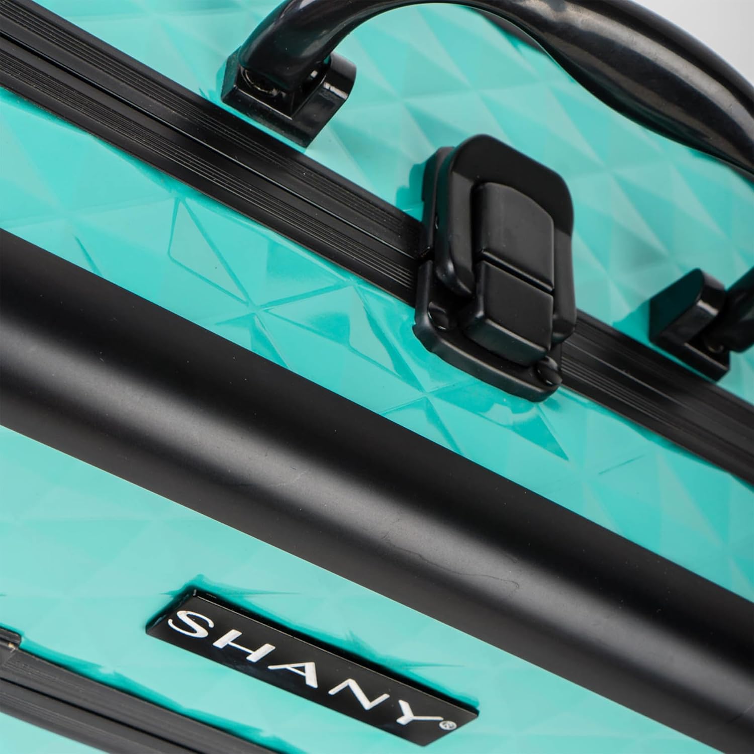 SHANY Chic Makeup Train Case Cosmetic Box Portable Makeup Case Cosmetics Beauty Organizer Jewelry storage with Locks, Multi trays Makeup Storage Box with Makeup Mirror - Turquoise - Image 11