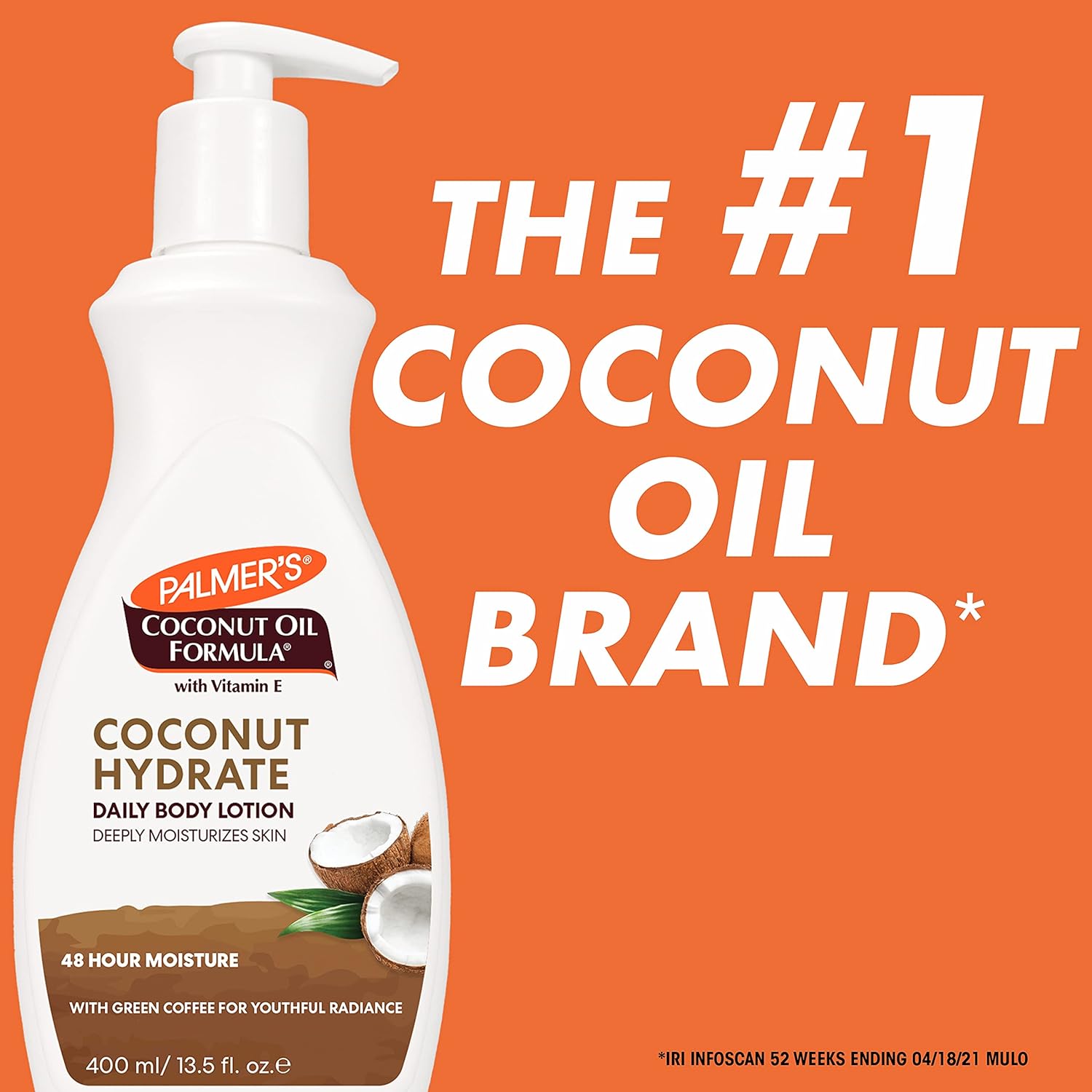 Palmer's Coconut Oil Formula Body Lotion for Dry Skin, Hand & Body Moisturizer with Green Coffee Extract & Vitamin E, Pump Bottle, 13.5 Fl Oz (Pack of 1) - Image 6