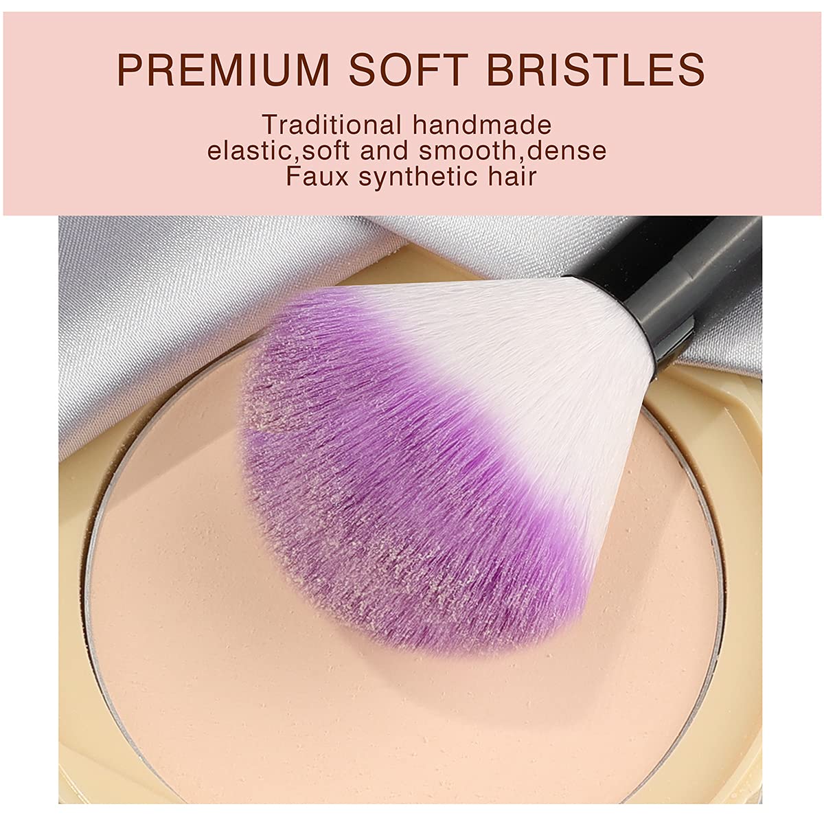 Make up Brushes, VANDER Professional 32pcs Makeup Brush Set, Makeup Brushes Set Foundation Blending Cosmetic Brush Set Kit,Purple - Image 6