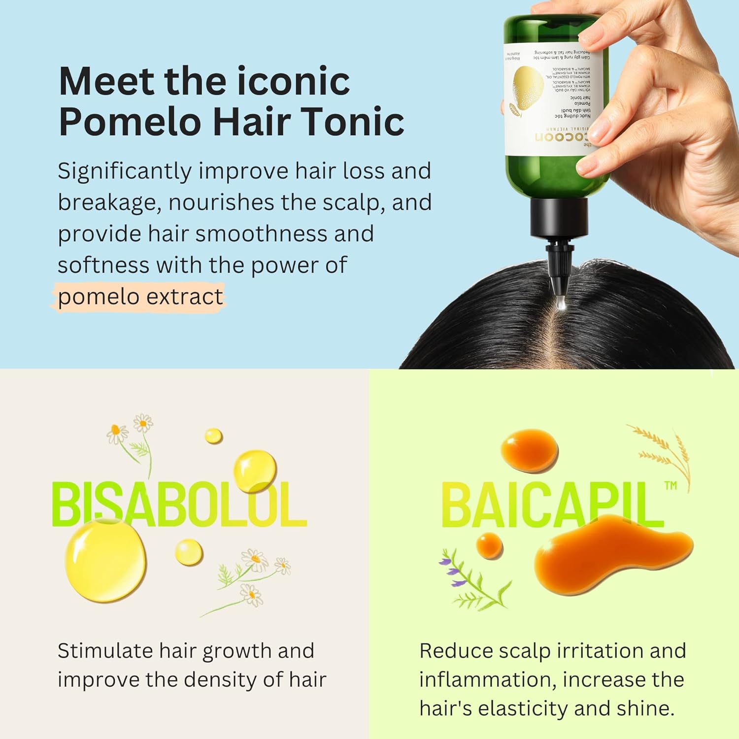 Cocoon Pomelo Grapefruit Oil Vegan Hair Serum 4.73 fl oz for Thinning Hair - Image 2