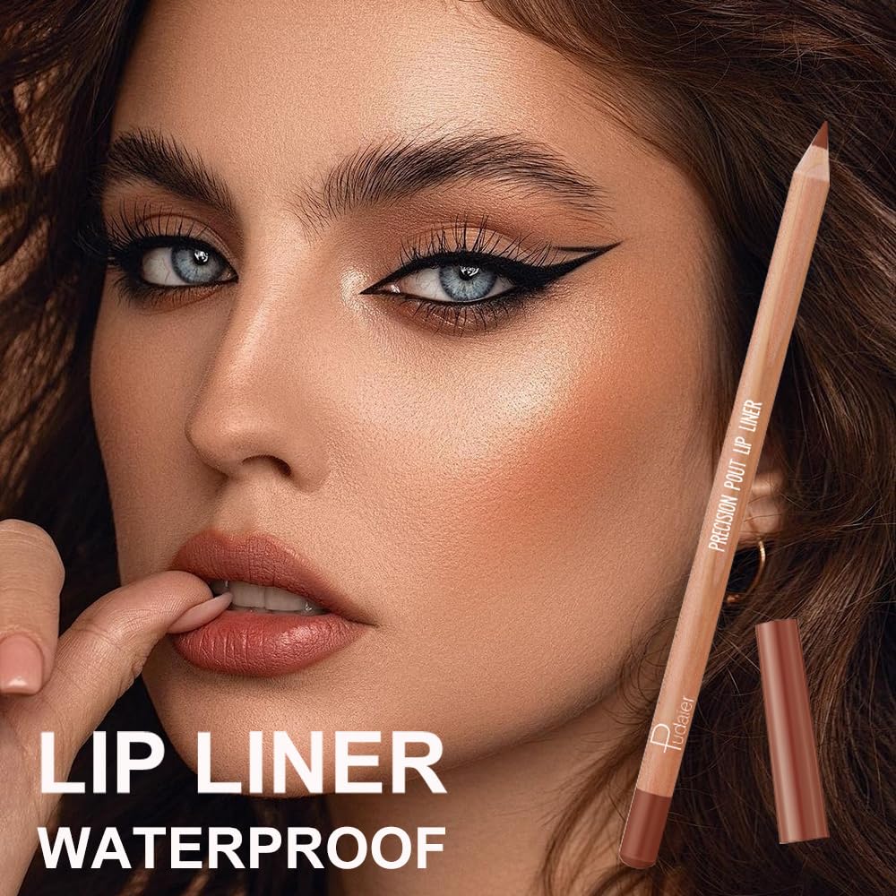 12 Colors Lip Liner Set, Matte Finish Series Lip Liners Pen Kit for Women, Long Lasting Waterproof Smooth High Pigmented Lip Pencil for Daily Makeup (Set B) - Image 2